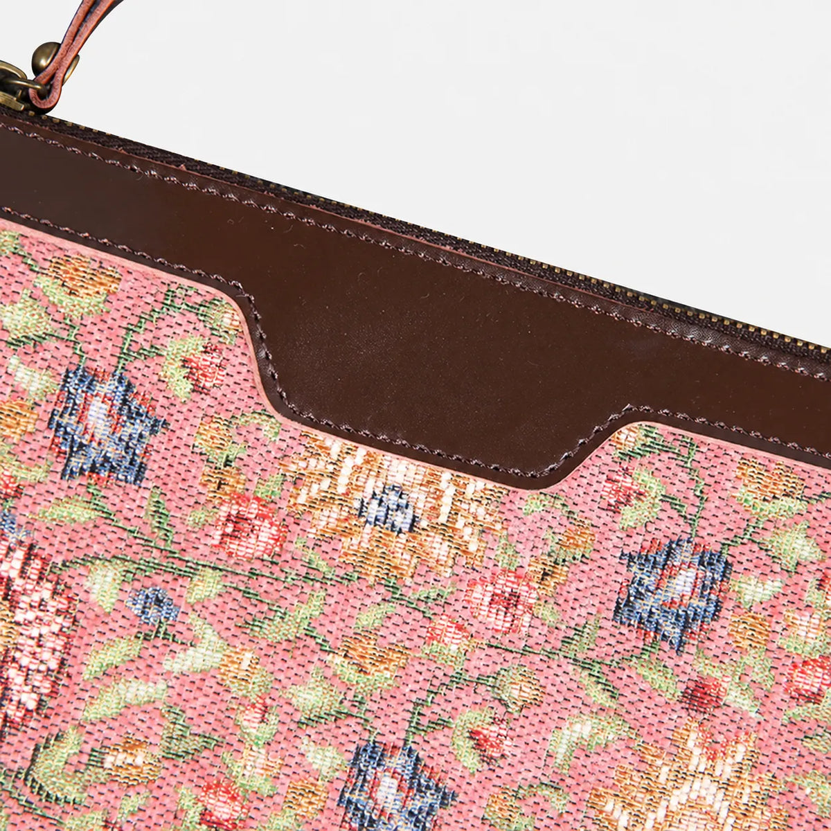Oriental Pink Wristlet Clutch carpet bag MCW Handmade emboss