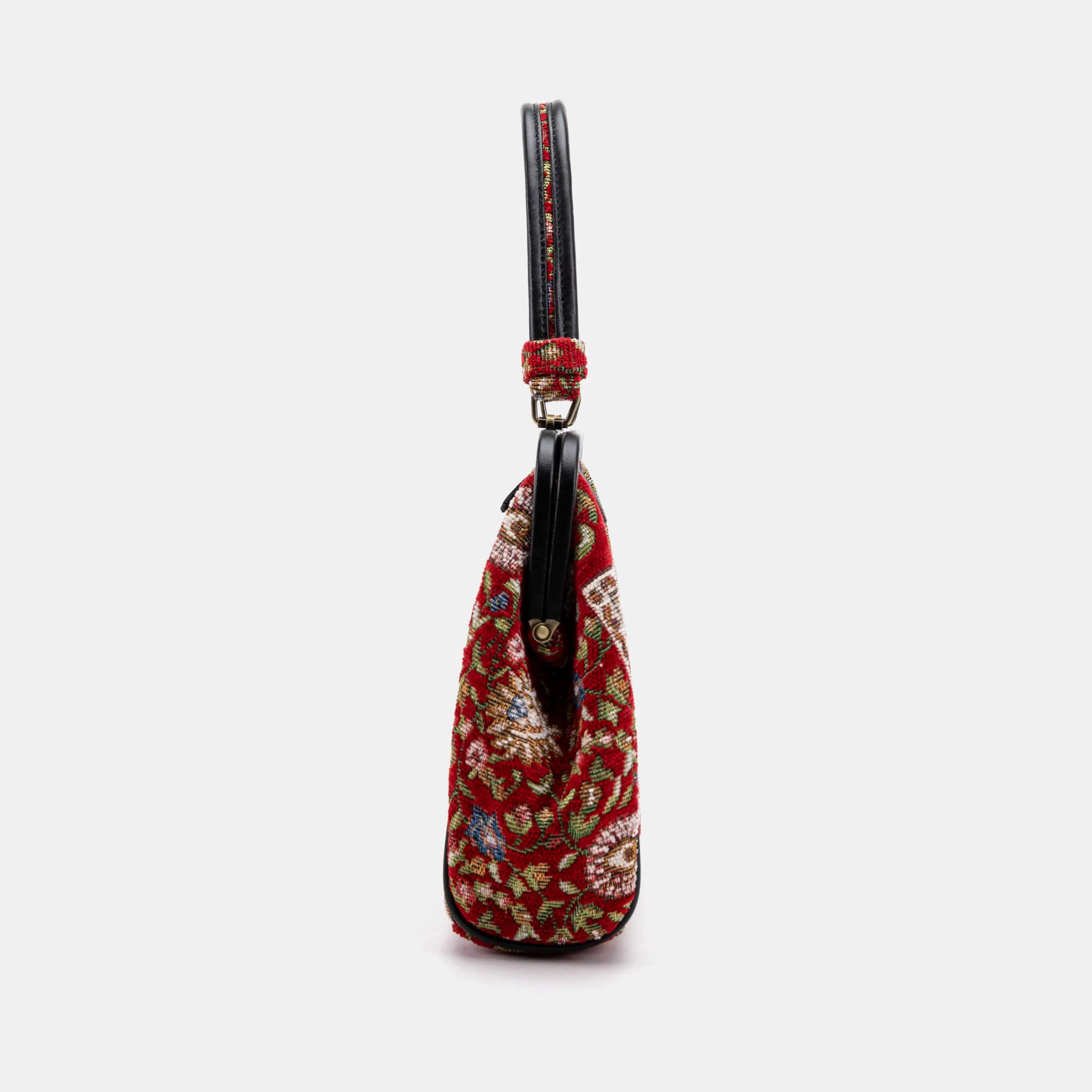 Oriental Red Alma Satchel side
