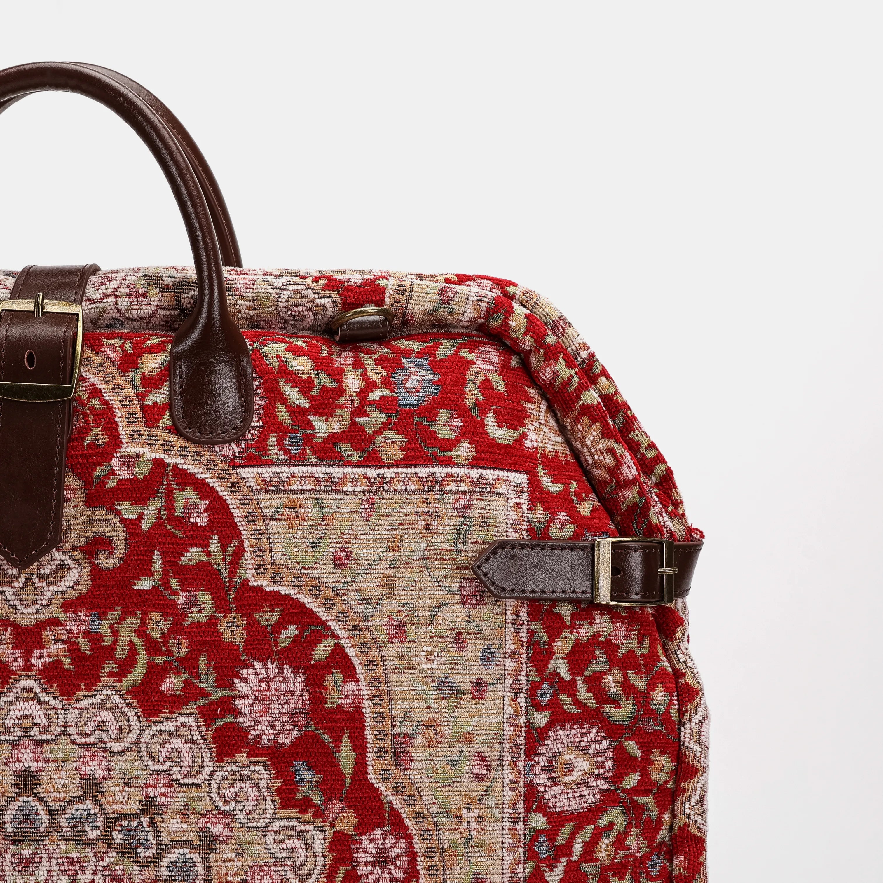 Oriental Red Carpet Garment Bag Carpetbag of America-side buckle