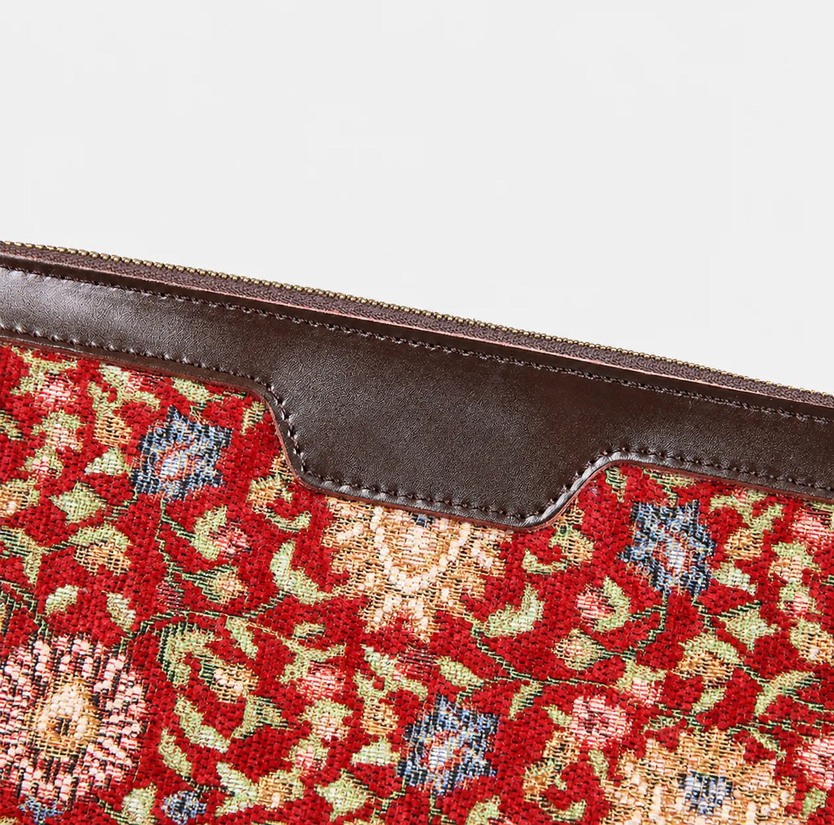 Oriental Wine Carpet Makeup Bag carpet bag MCW Handmade of America details