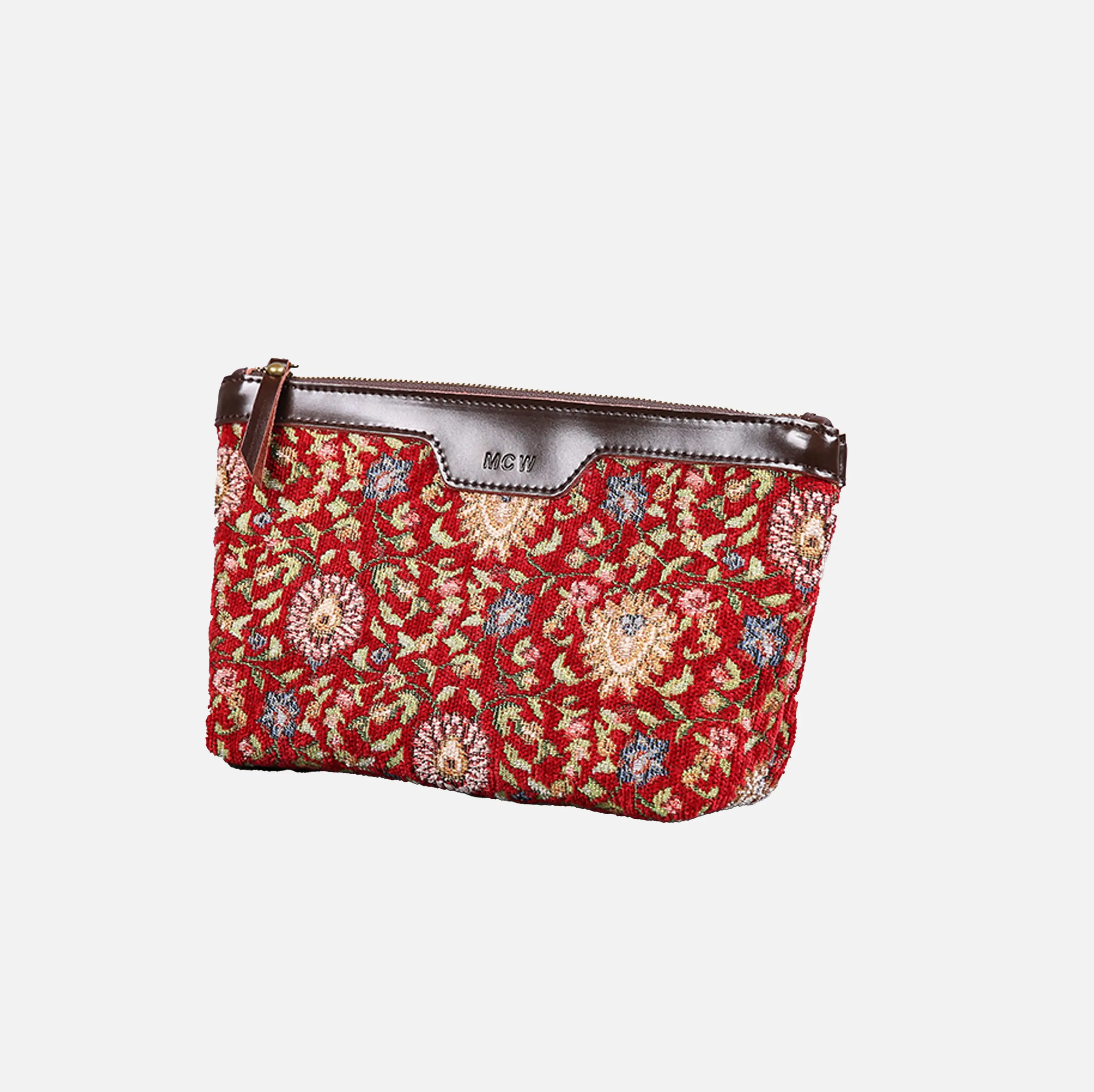 Oriental Wine Carpet Makeup Bag carpet bag MCW Handmade of America front