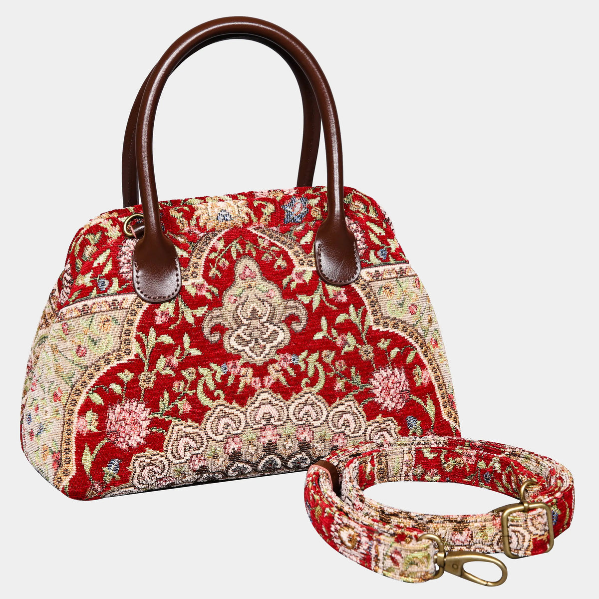Oriental Red Carpet Satchel Carpetbag of America with strap