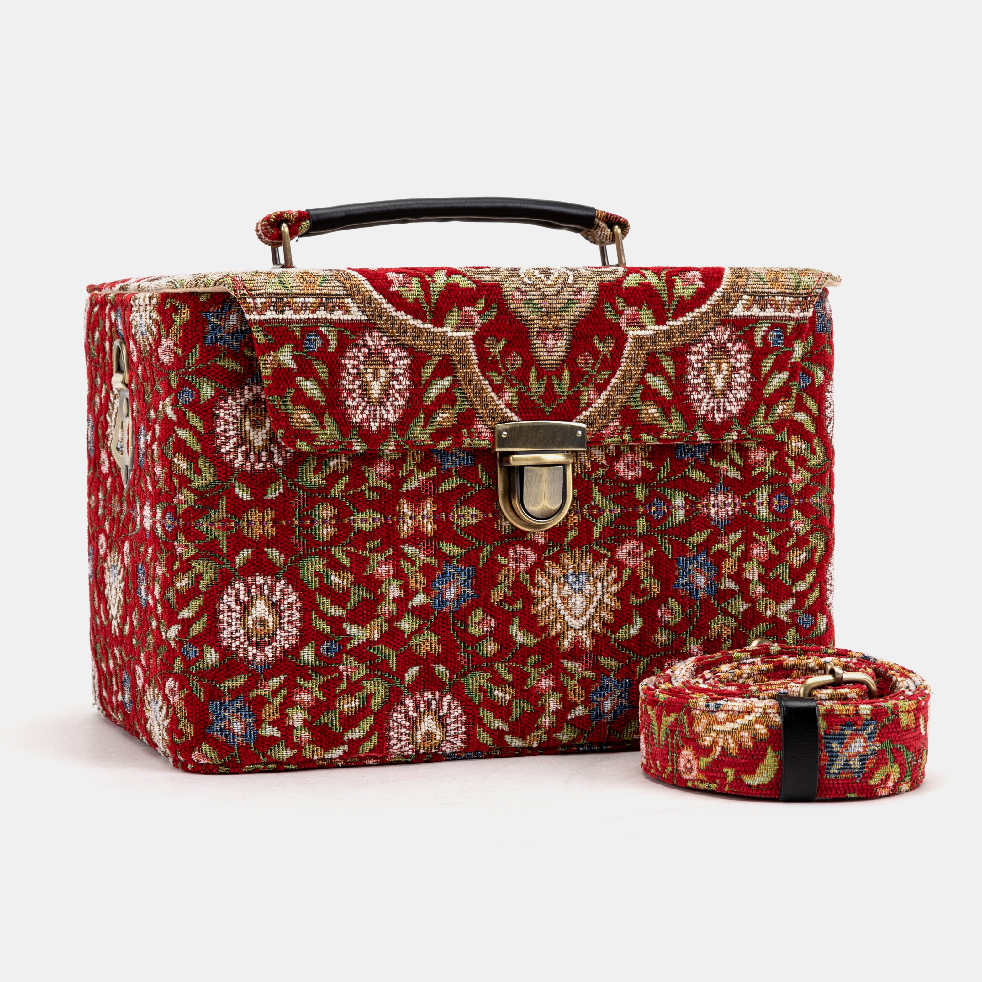 Oriental Red Josephine Large Train Case front side