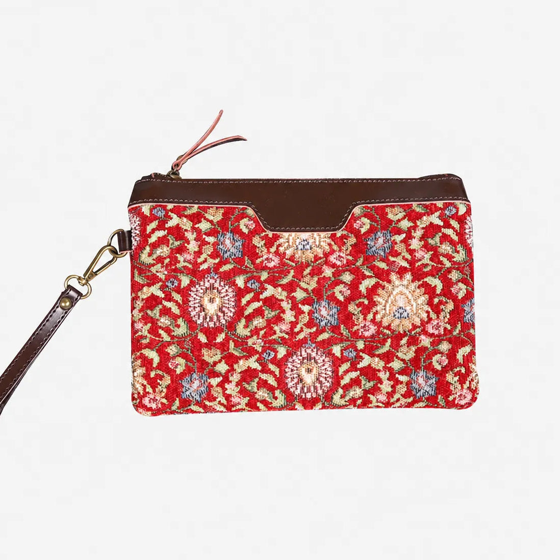 Oriental Red Wristlet Clutch carpet bag MCW Handmade main