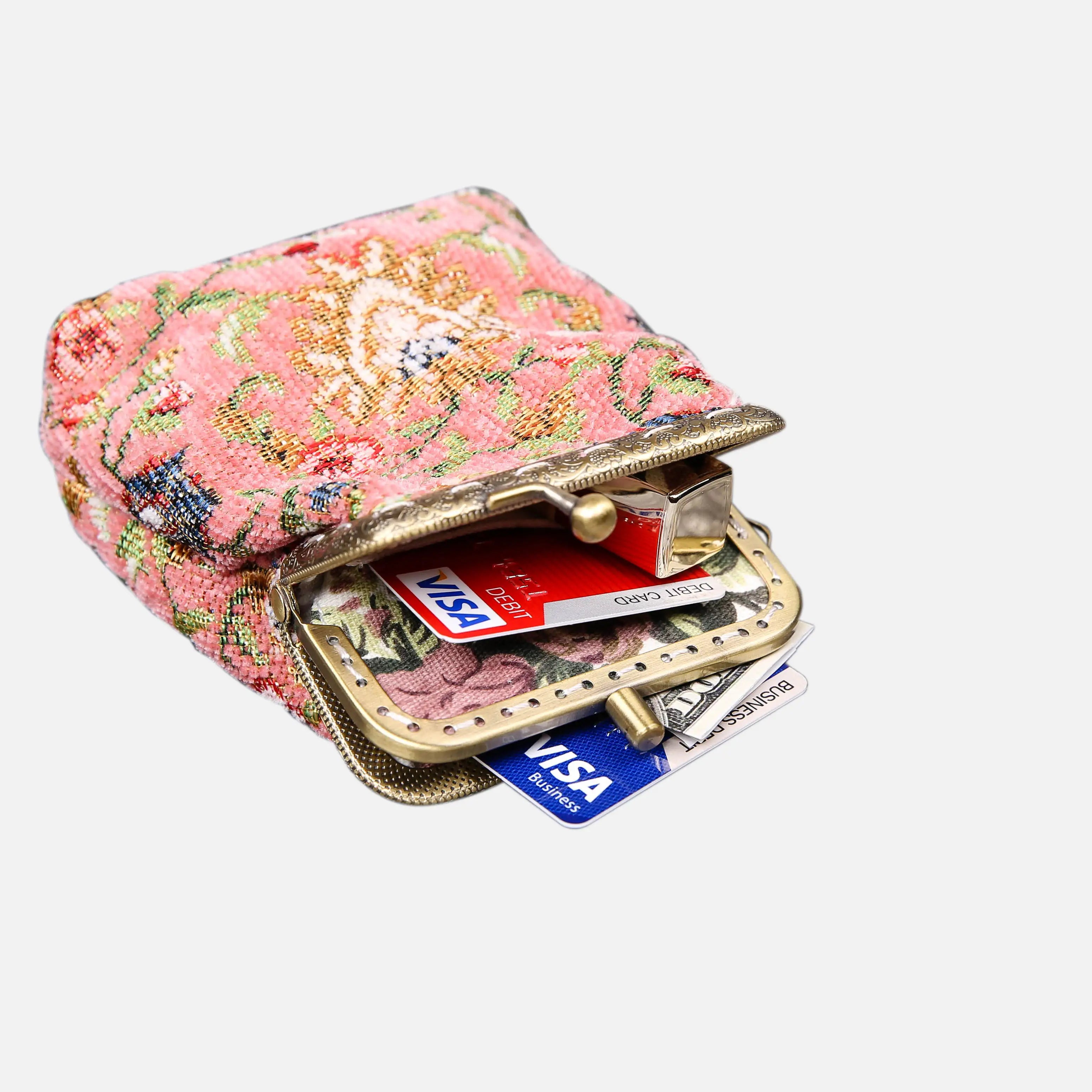 Oriental Series Double Kiss Clasp Coin Purse of America in use-5