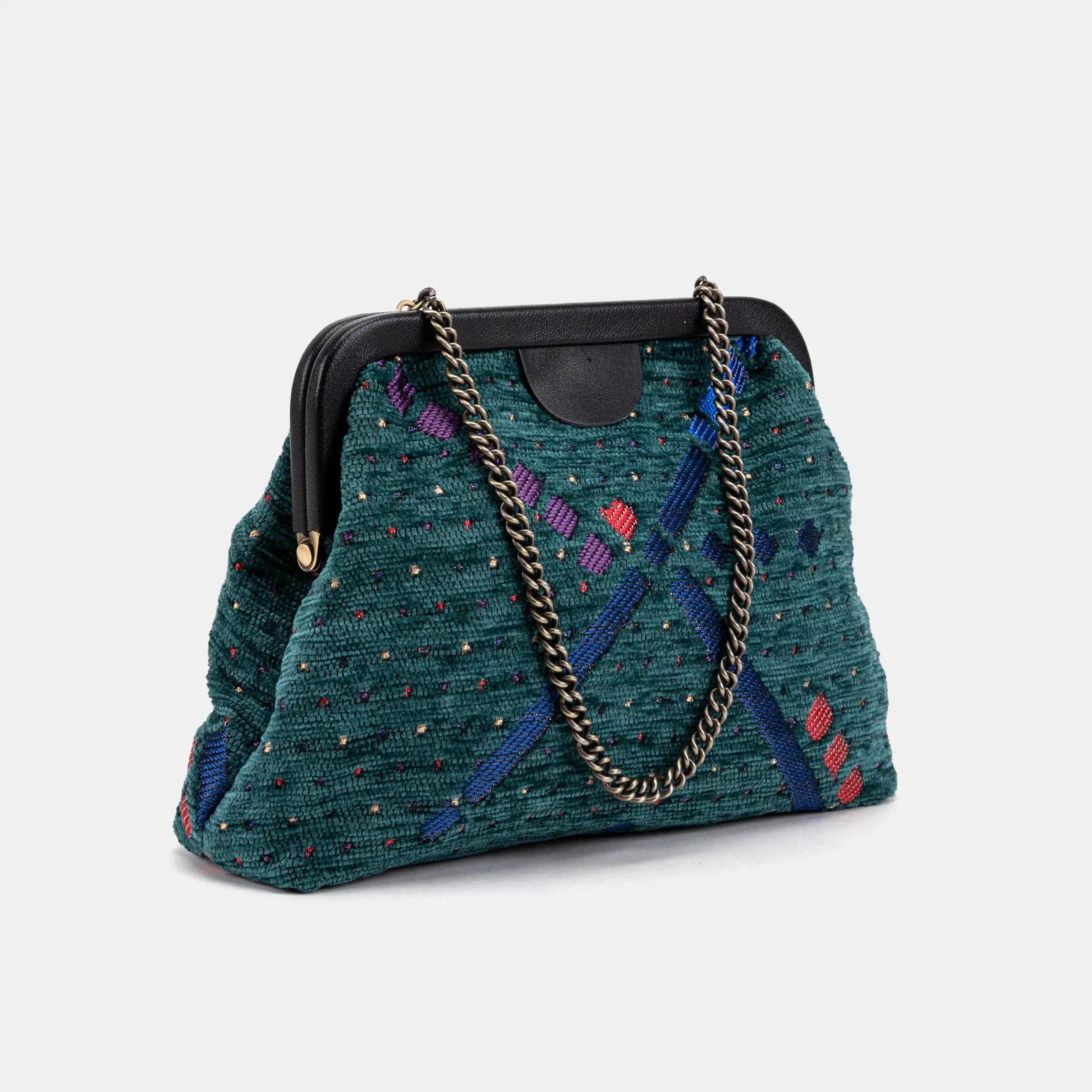 PDX Portland Airport Alma Evening Clutch Carpet Bag front side