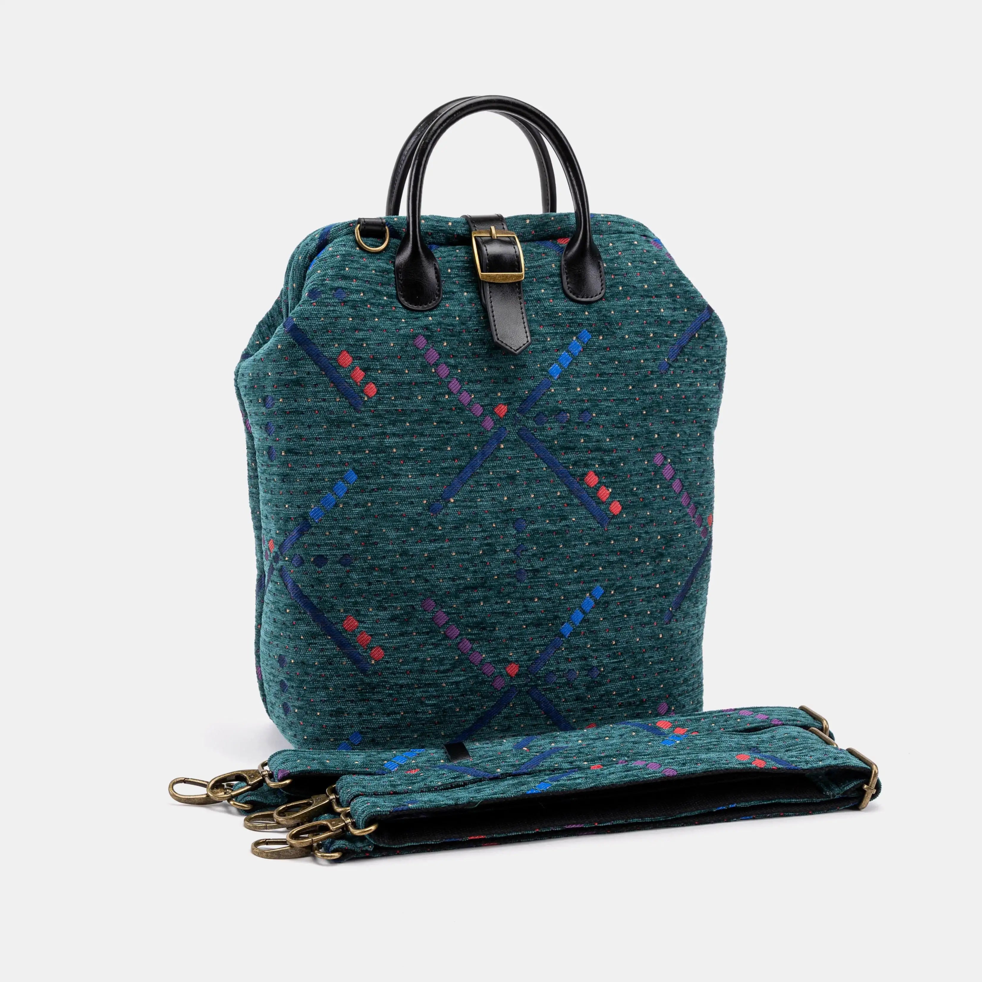PDX Portland Airport Carpet Laptop Backpack Carpetbag of America with straps