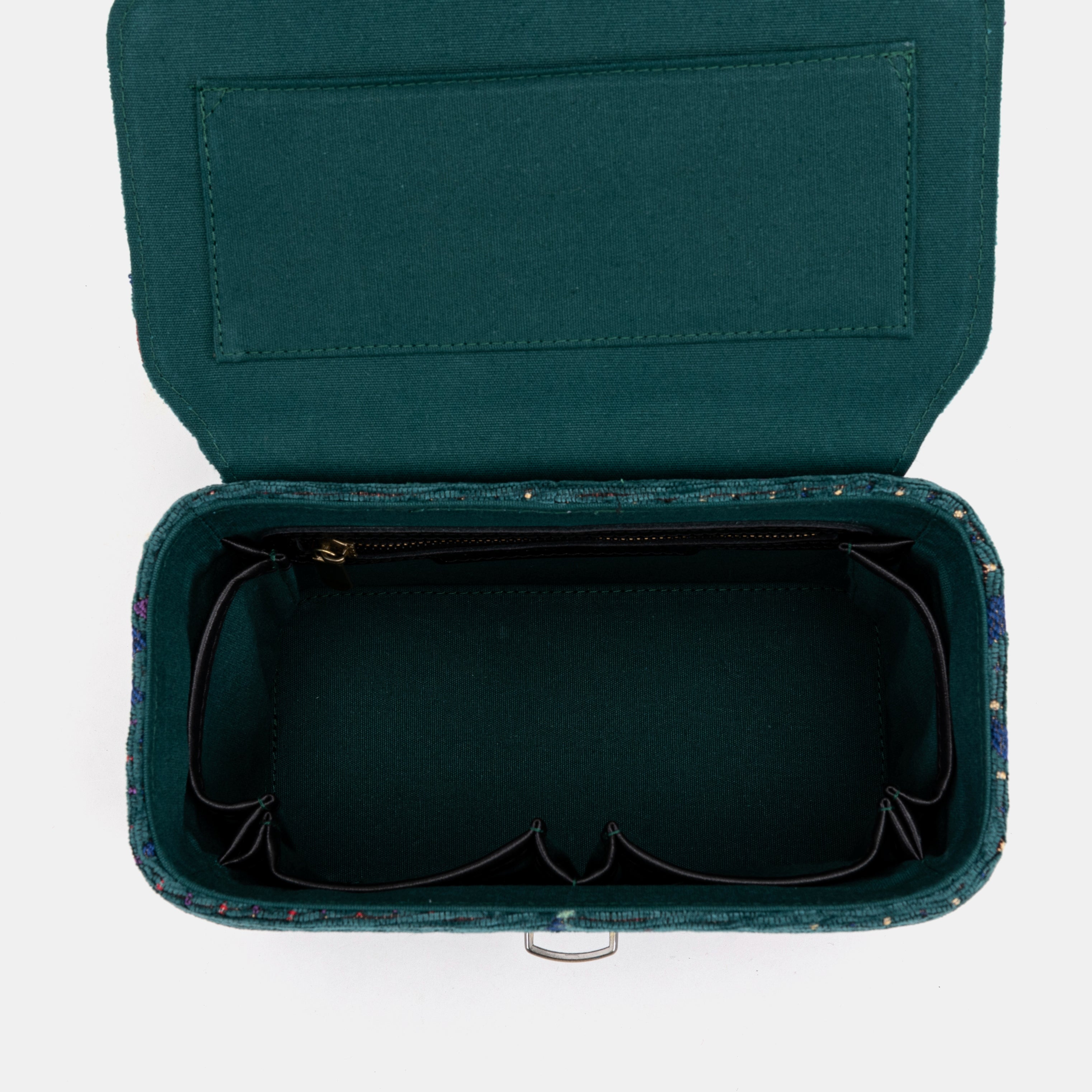 PDX Portland Airport Clara Medium Train Case Purse of America inside