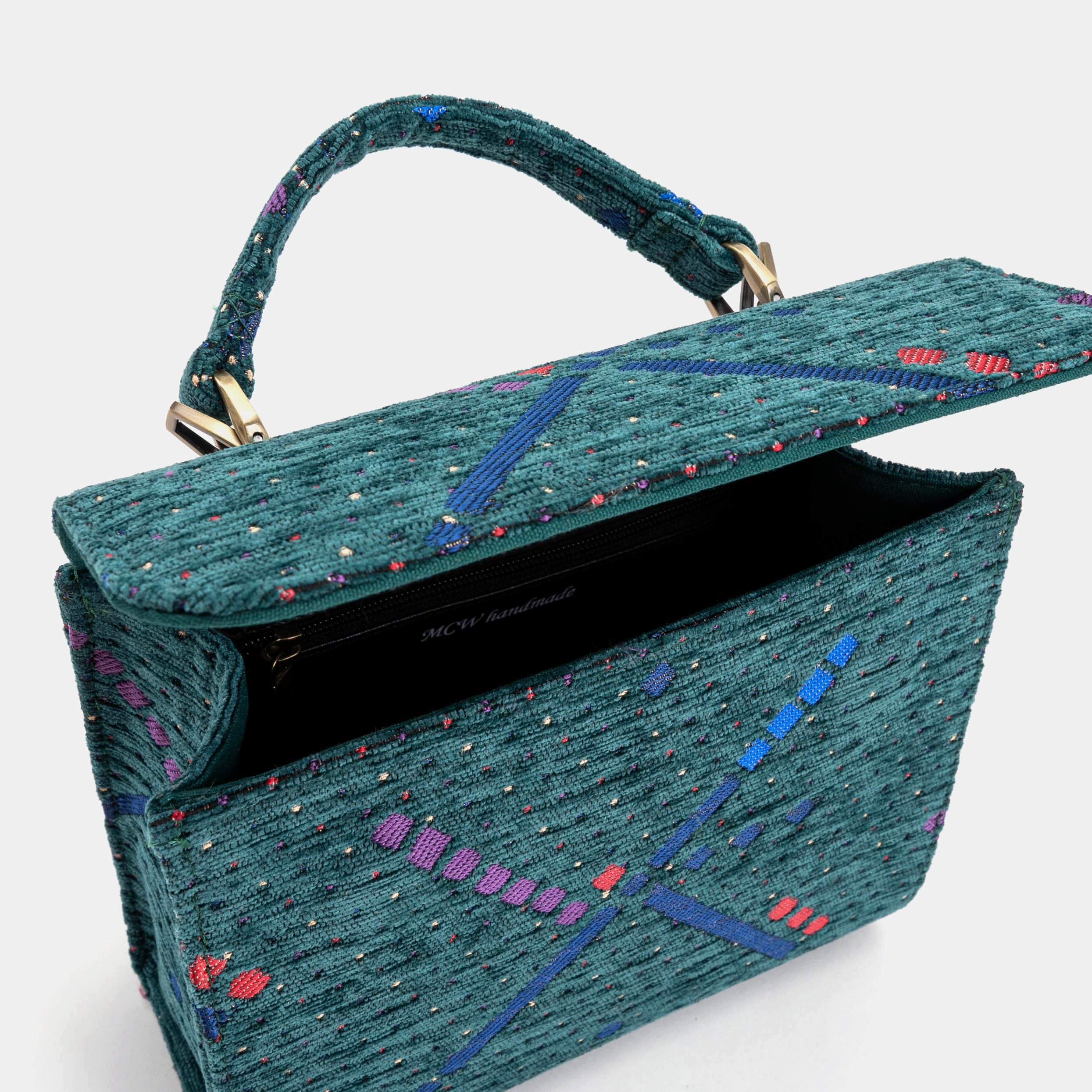 PDX Portland Airport Flap Satchel of America opening