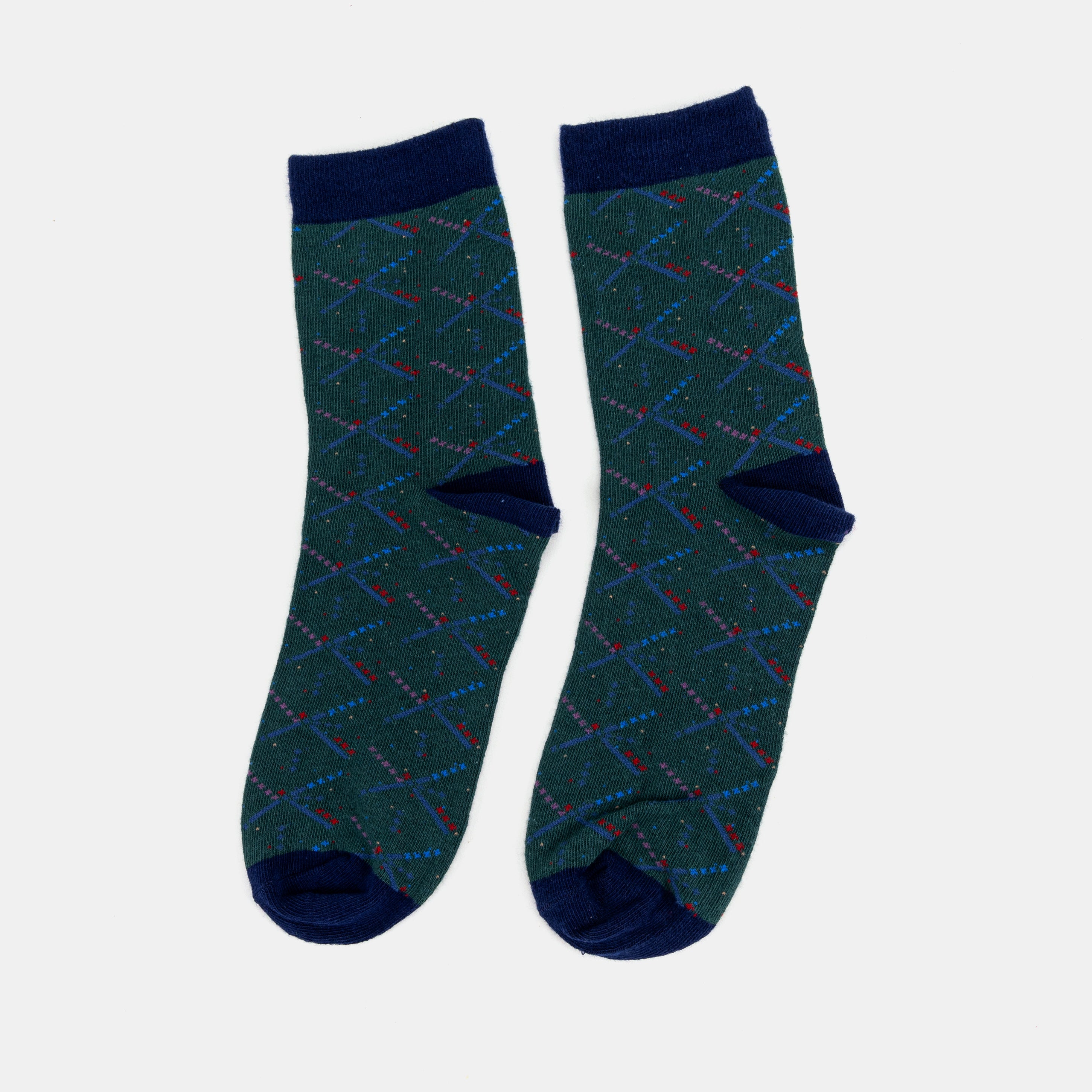 PDX Portland Airport Pattern Cotton Crew Socks of America main