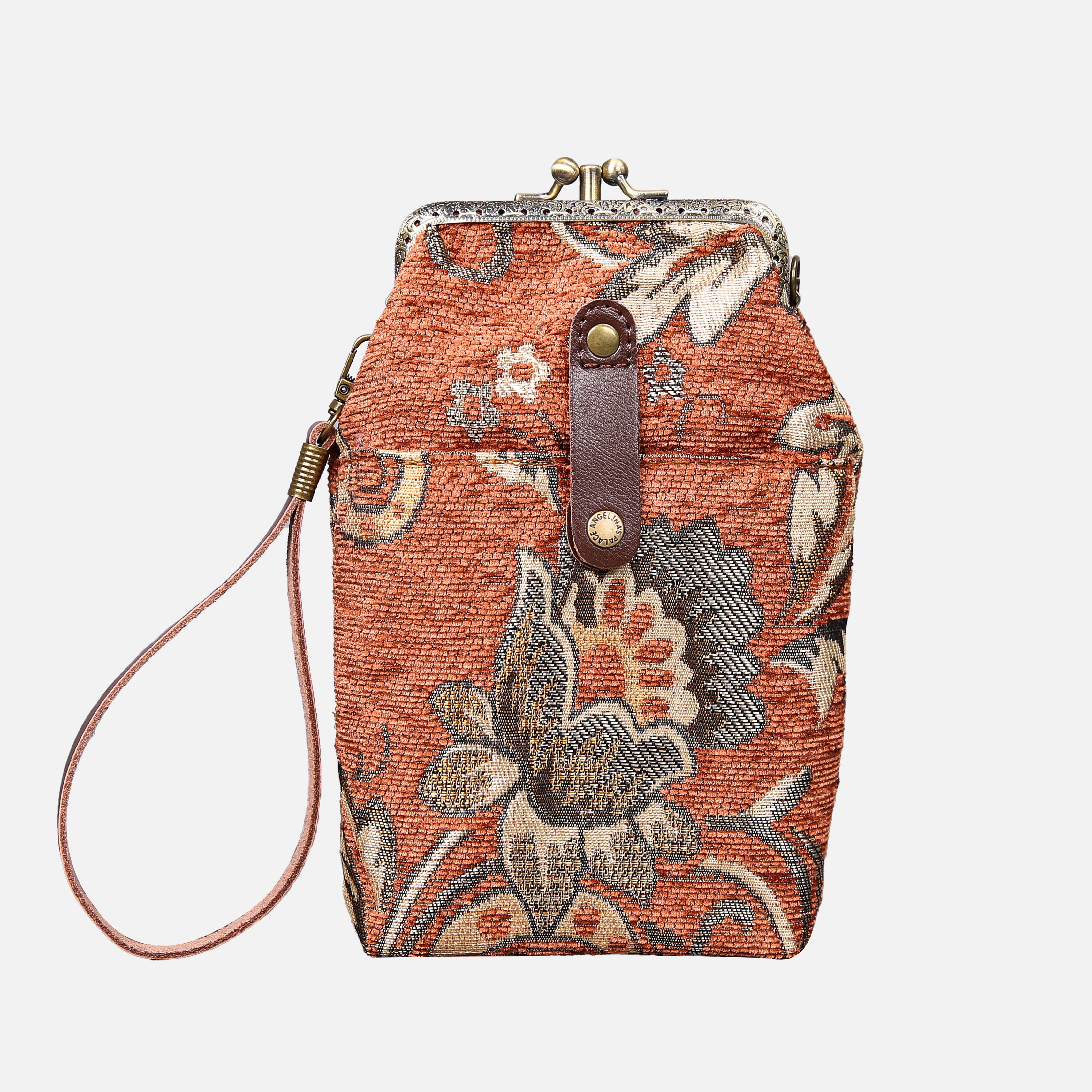 Paisley Orange Carpet Phone Case Carpetbag of America front