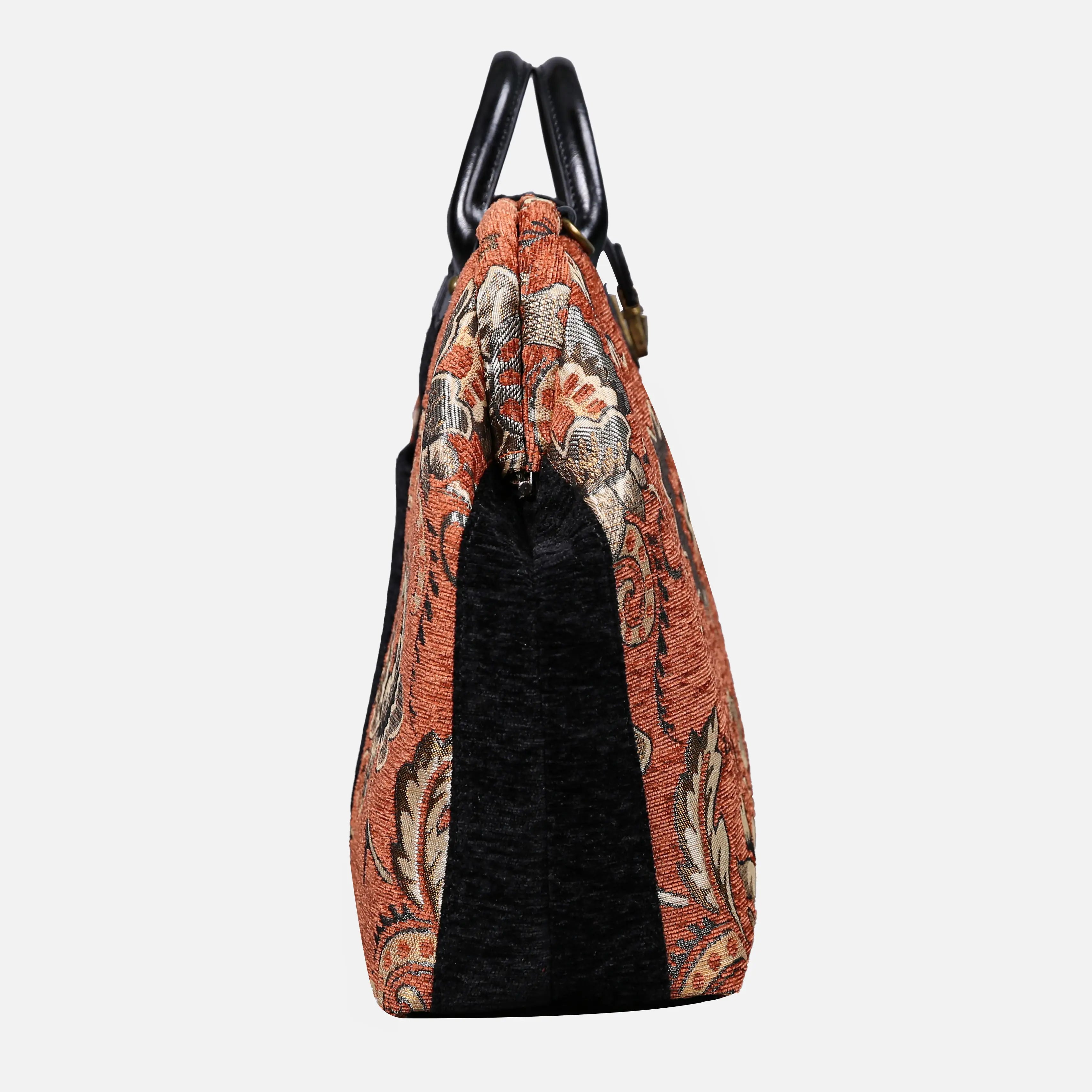 Paisley Orange carpet bag of America side