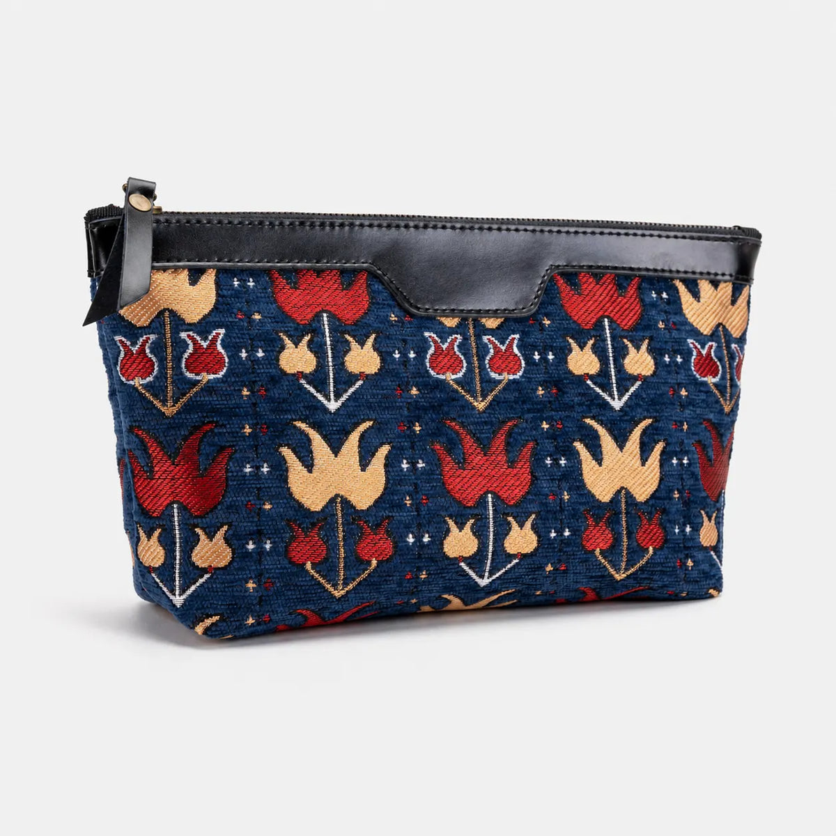 Poppy Bloom Carpet Makeup Bag Carpetbag of America front side