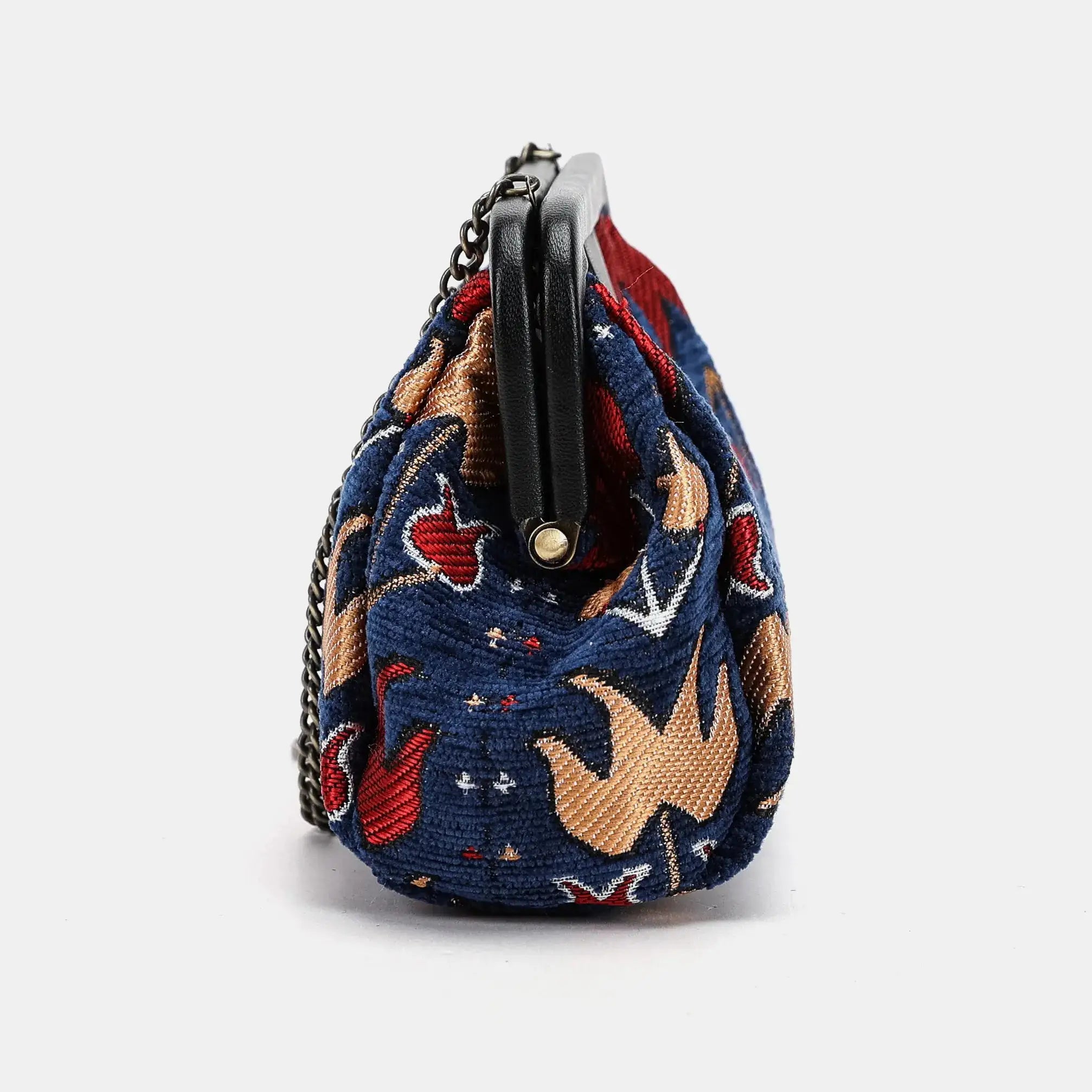 Poppy Bloom Evening Bag Clutch Carpetbag of America side
