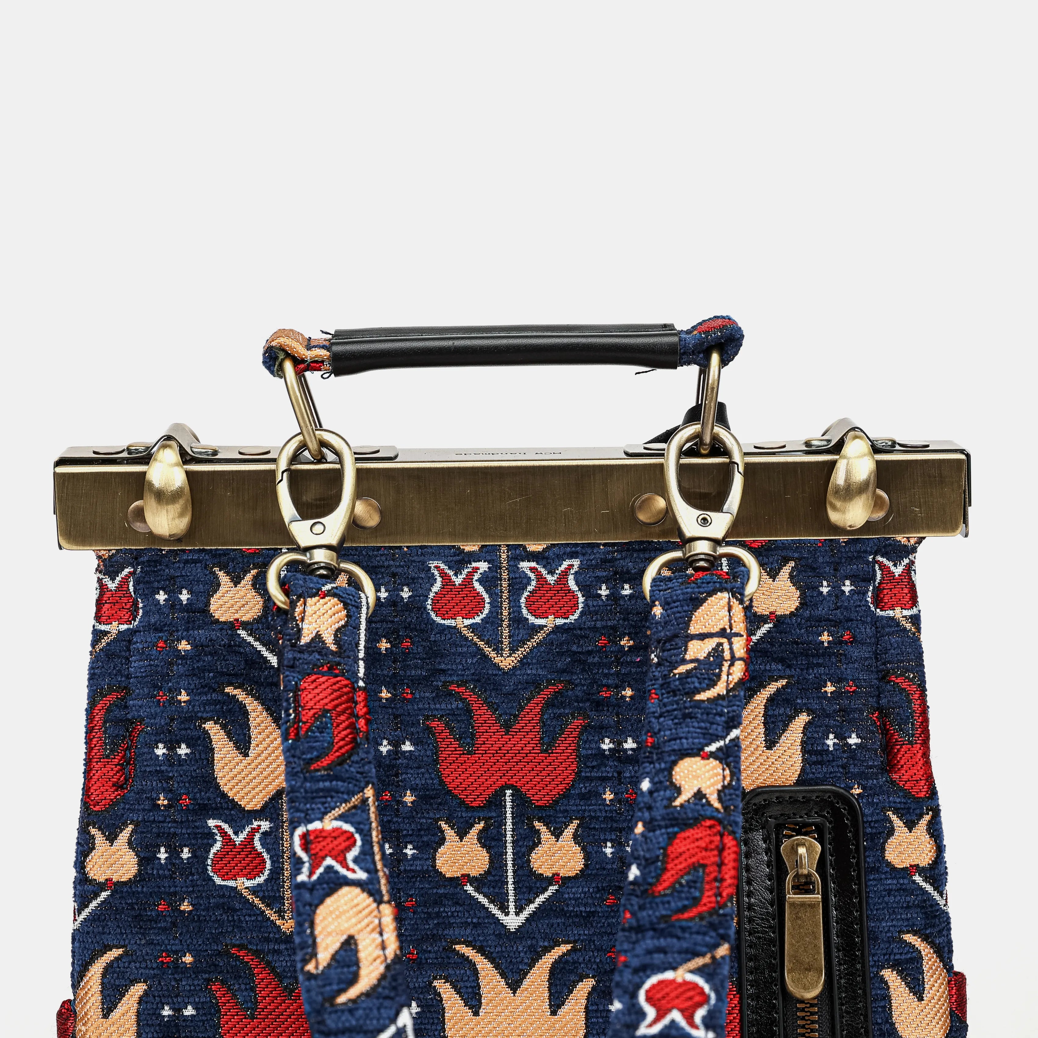Poppy Bloom Helena Carpet Gladstone Backpack of America back details