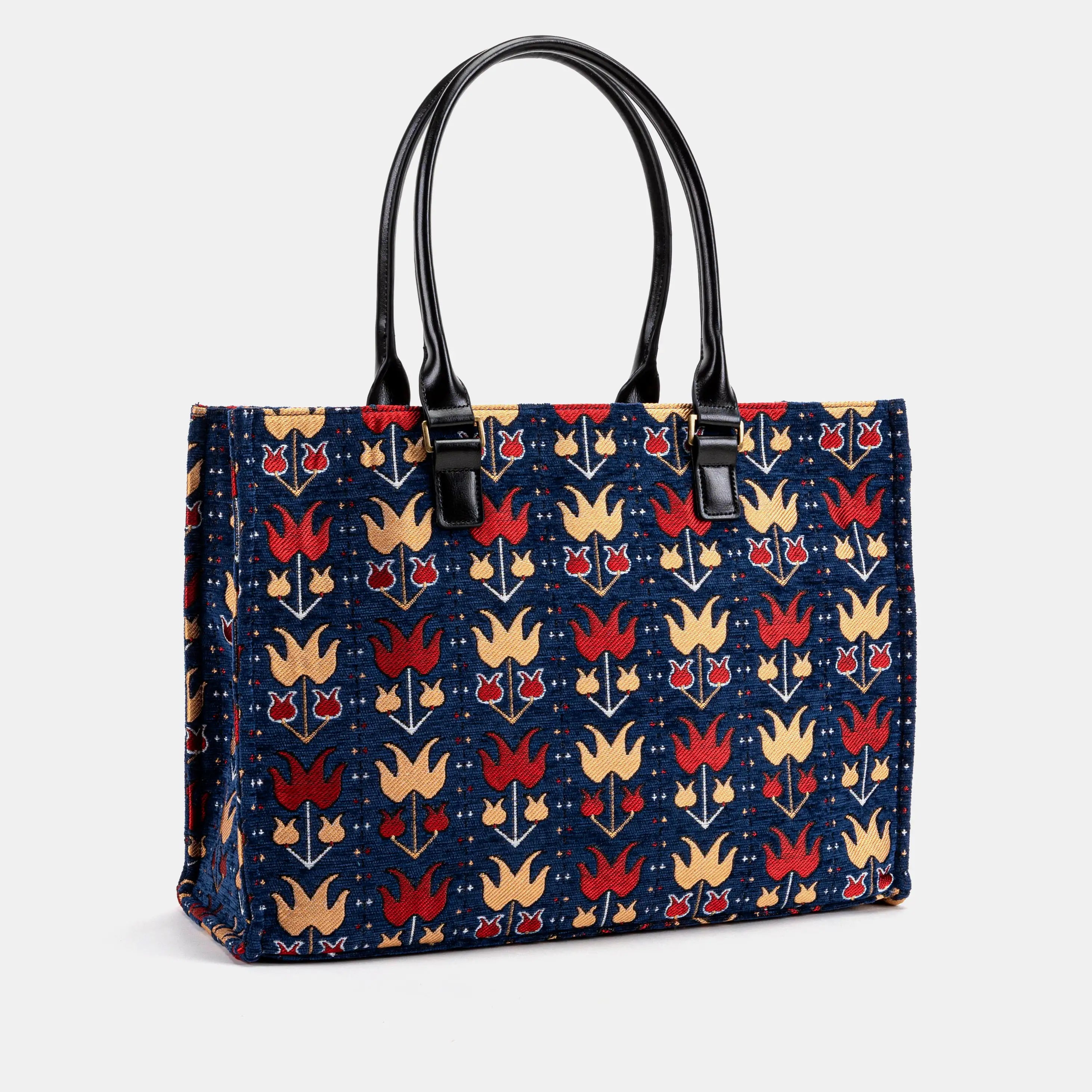 Poppy Bloom Laptop Work Tote of America front side