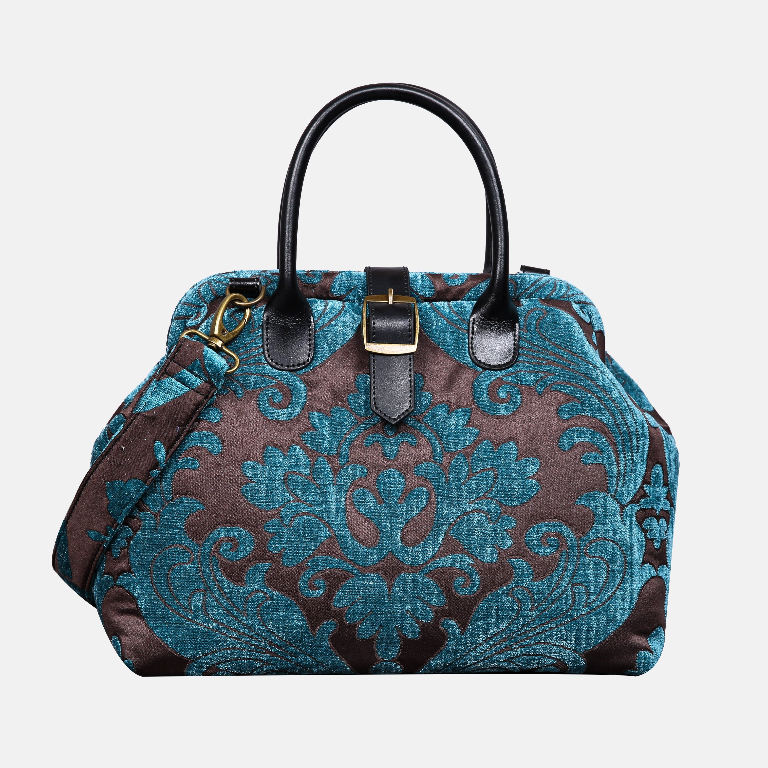 Queen Azure Blue Carpet Handbag Purse carpet bag MCW Handmade of America main