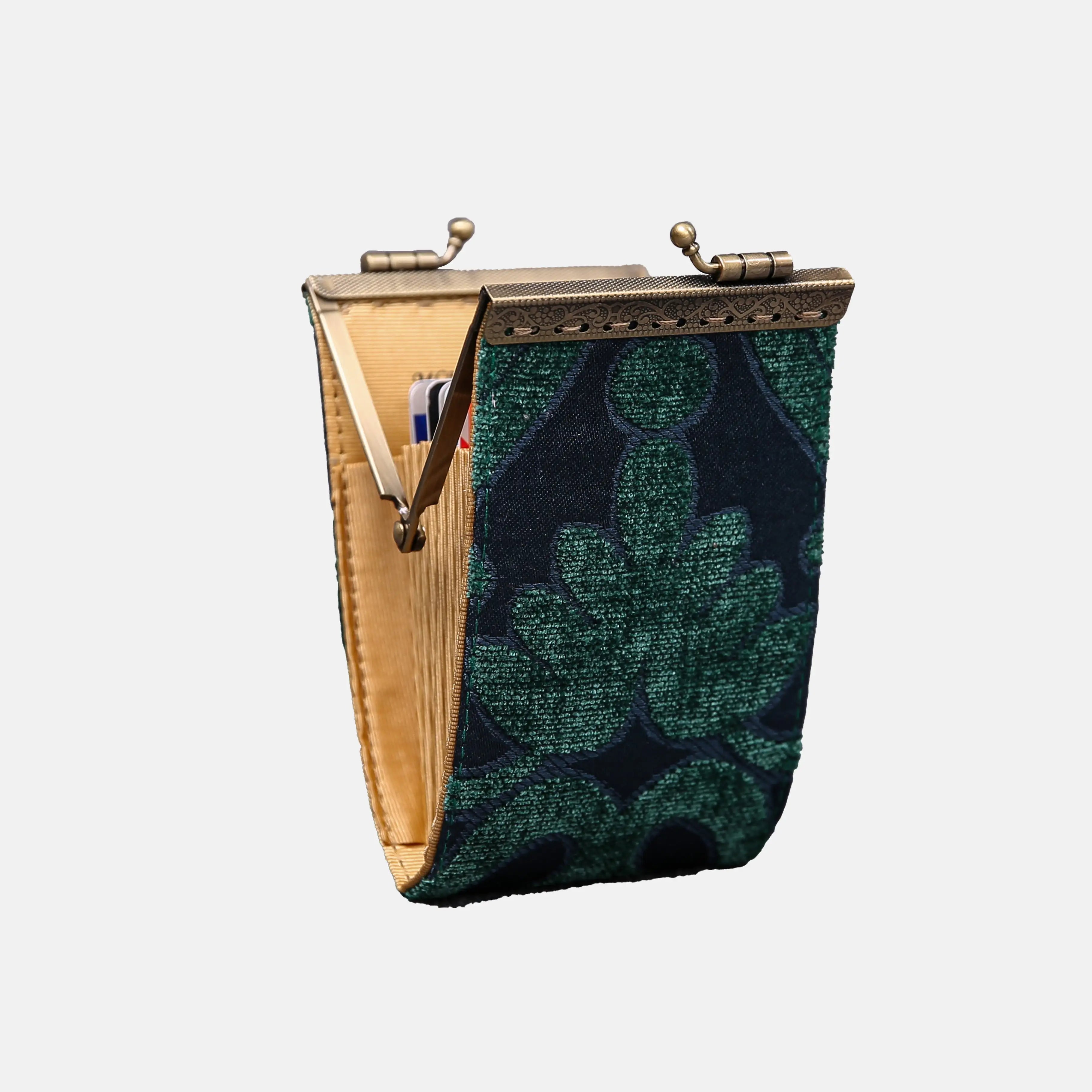 Queen Hunter Green Card Wallet of America 11 slots side