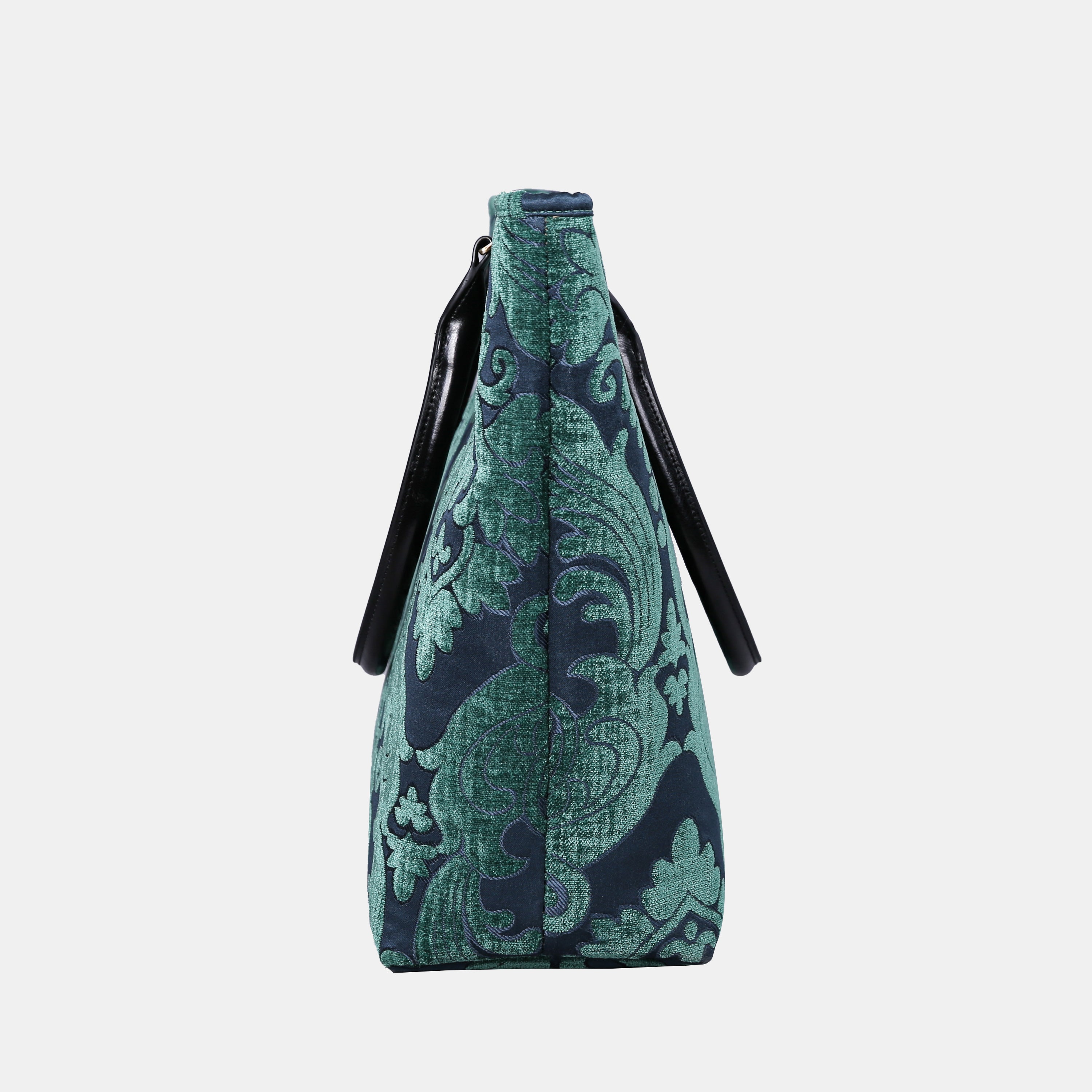 Queen Hunter Green Carpet Tote Shopper carpet bag of America side