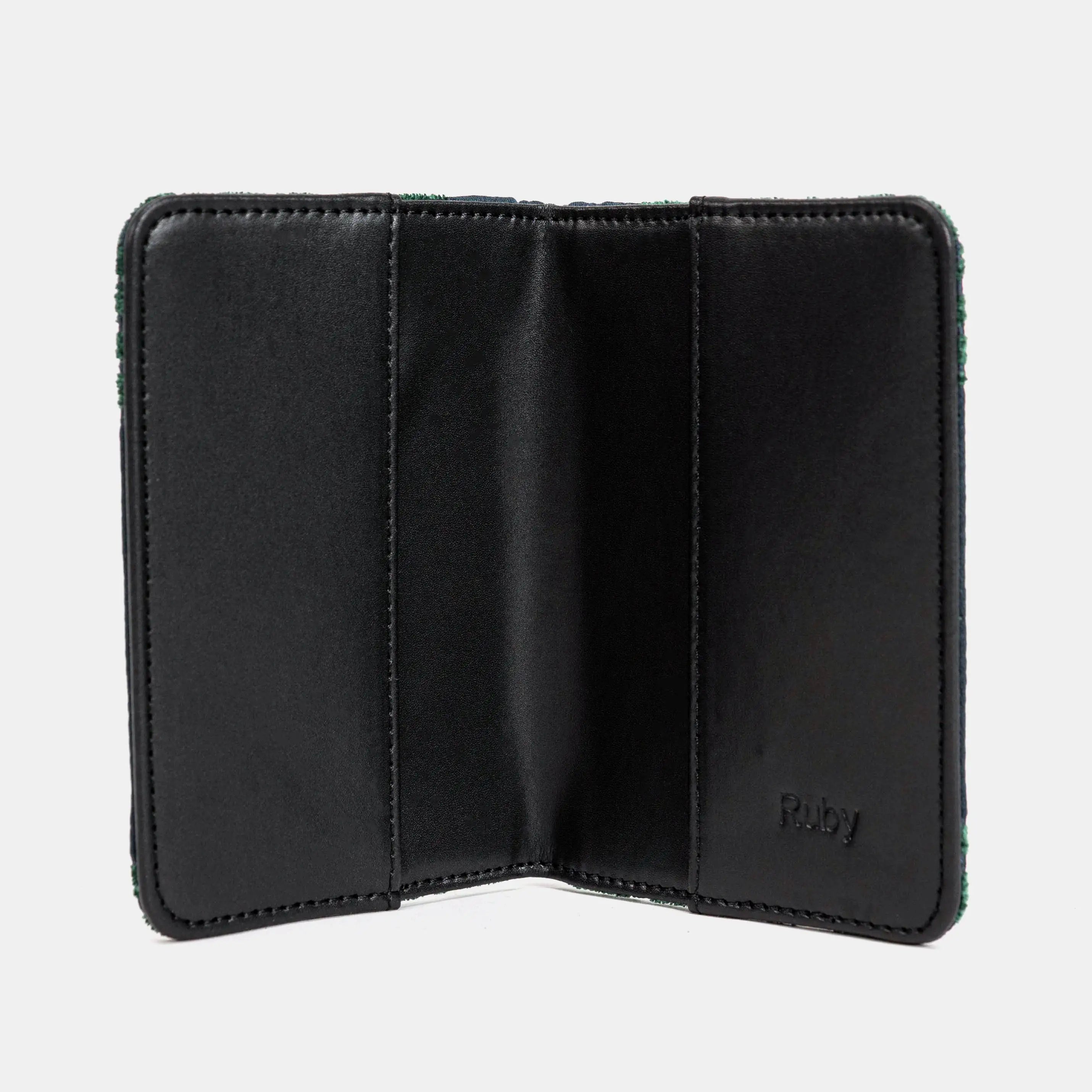 Queen Hunter Green Passport Cover of America inside