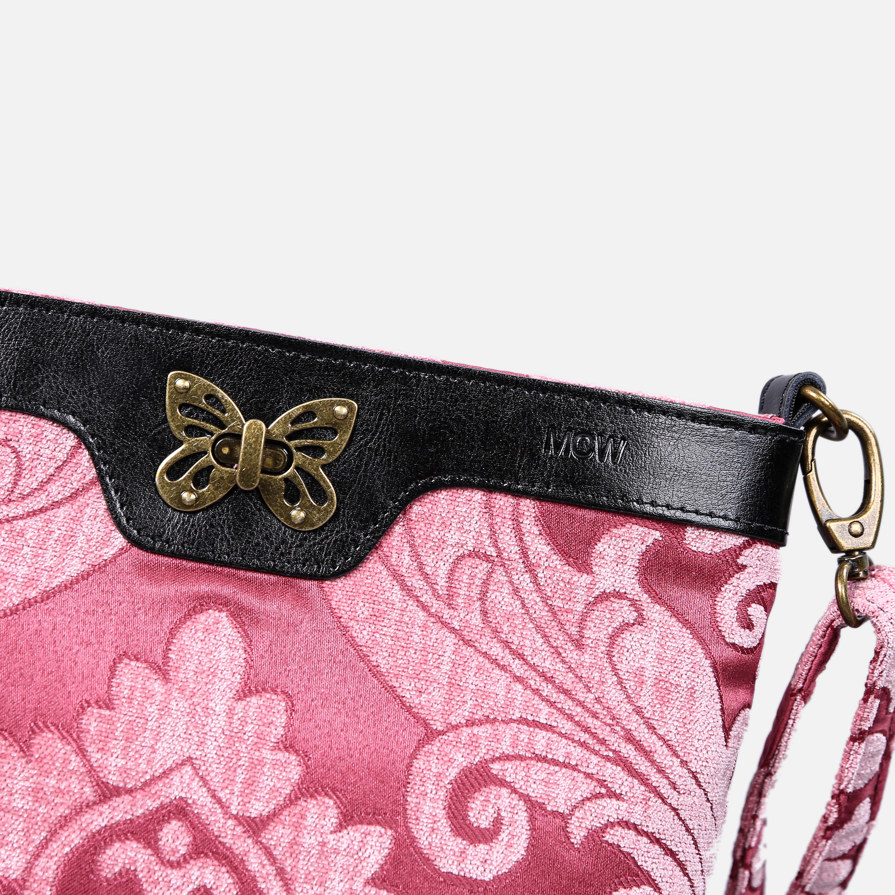 Queen Rose Pink Carpet Crossbody Bag carpet bag MCW Handmade of America details
