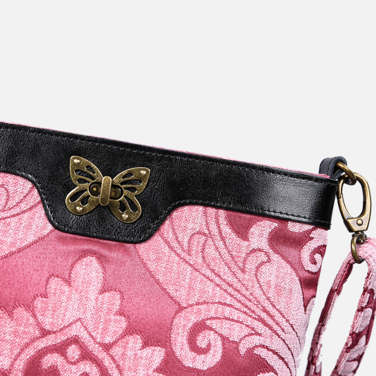 Queen Rose Pink Carpet Crossbody Bag carpet bag MCW Handmade of America details