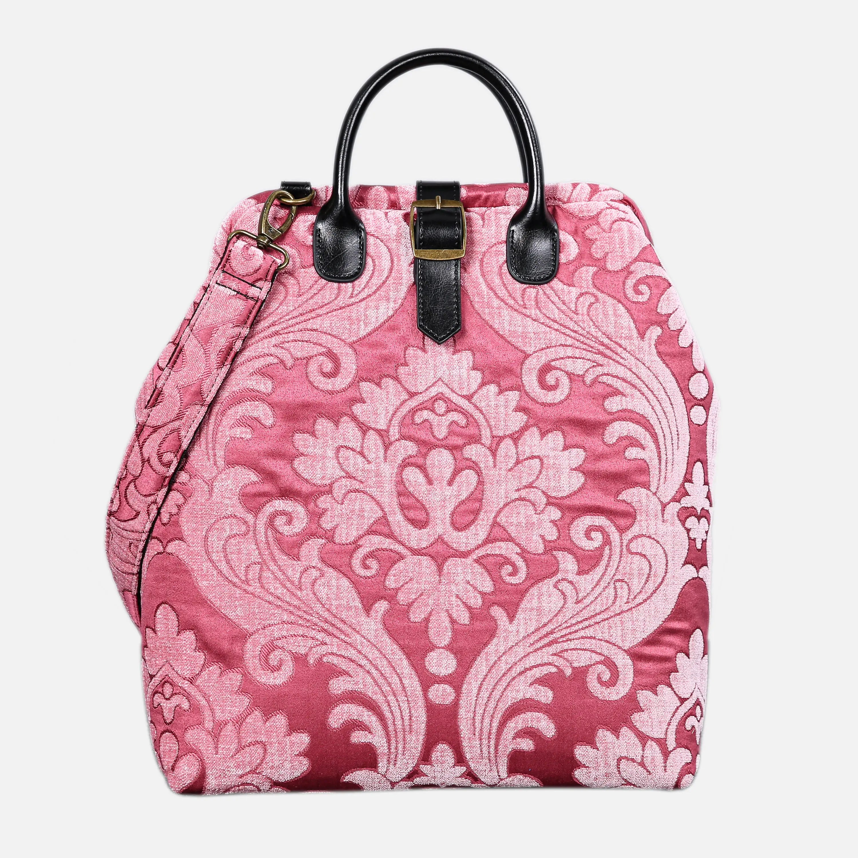 Queen Rose Pink Carpet Laptop Backpack Carpetbag of America front