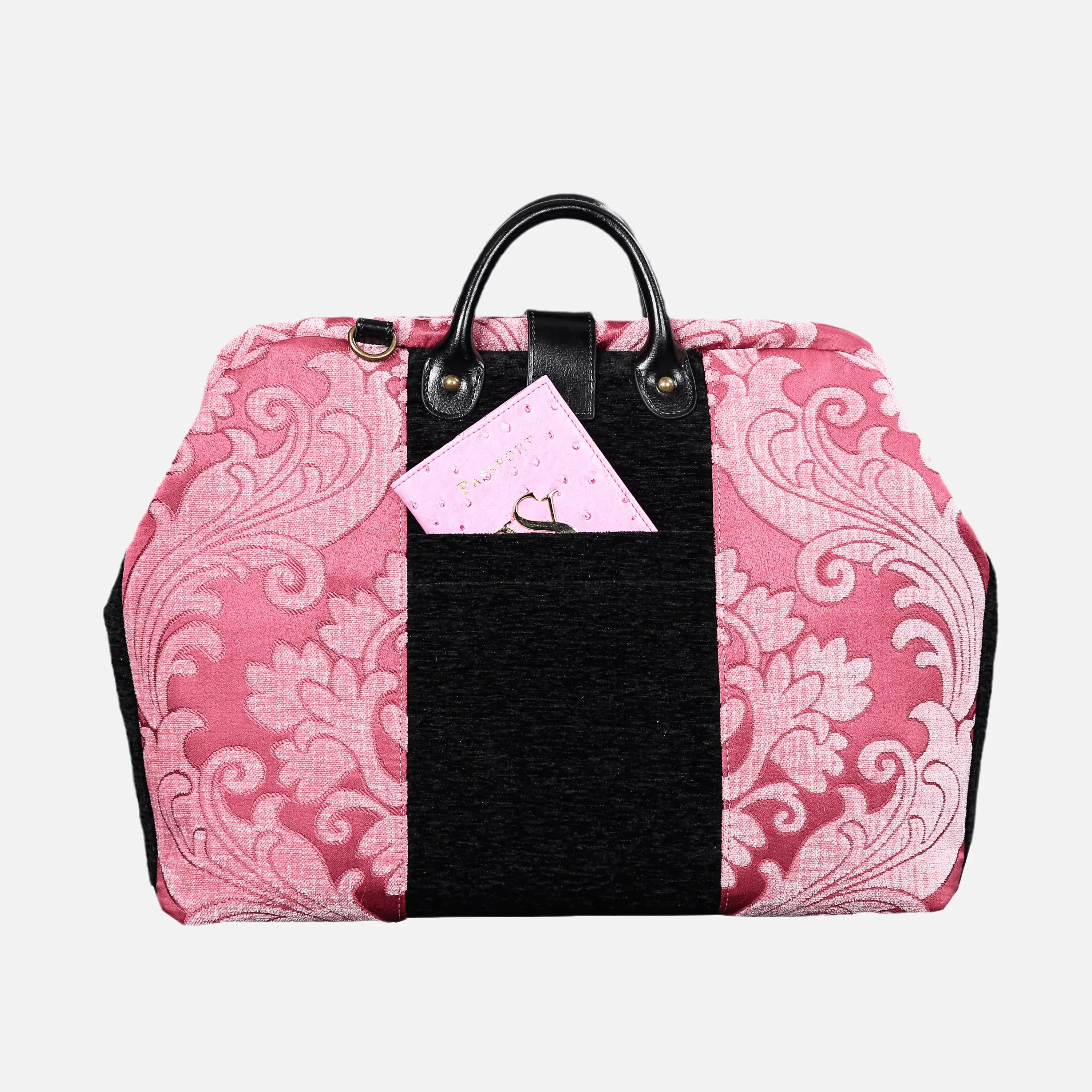 Queen Rose Pink carpet bag of America back