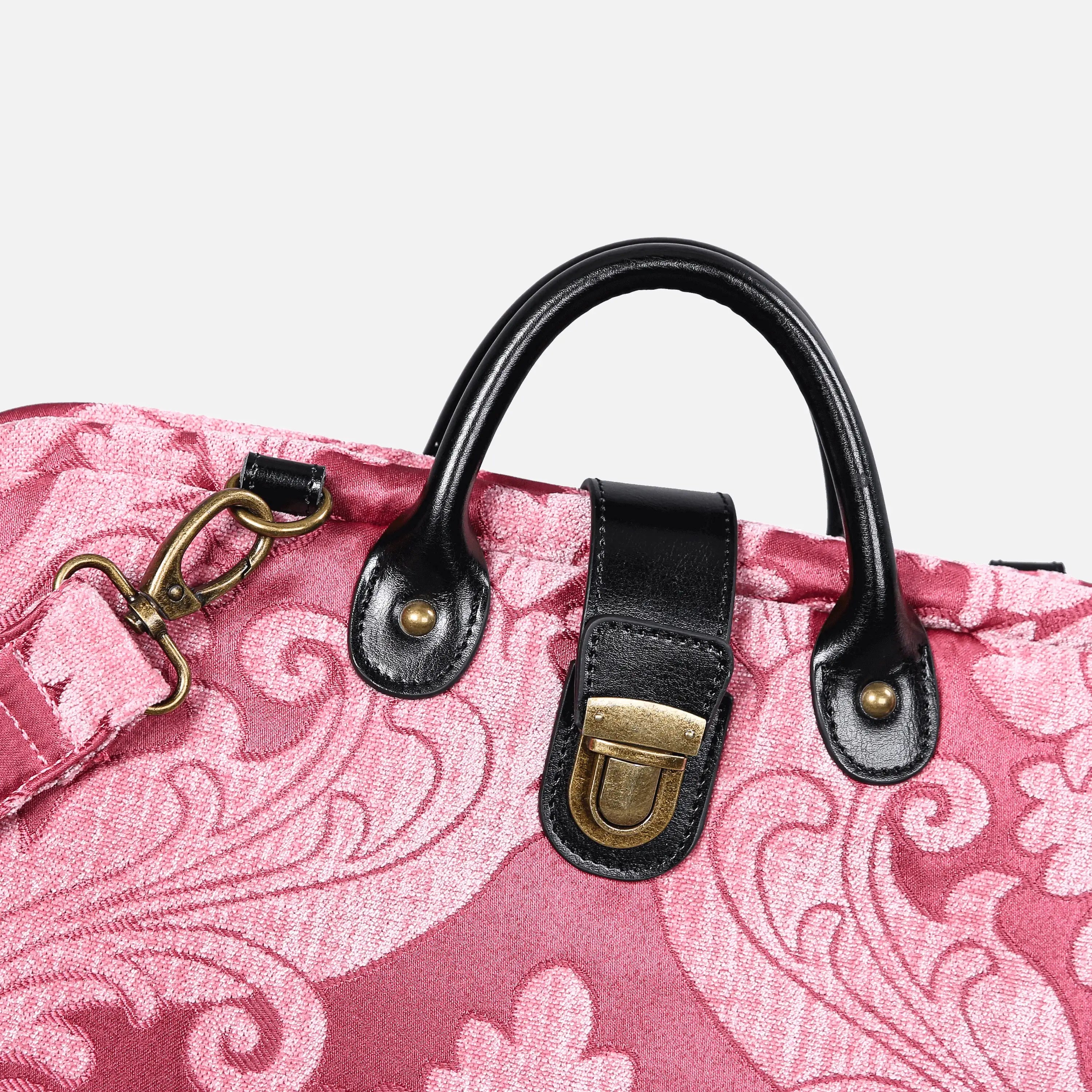 Queen Rose Pink carpet bag of America handle