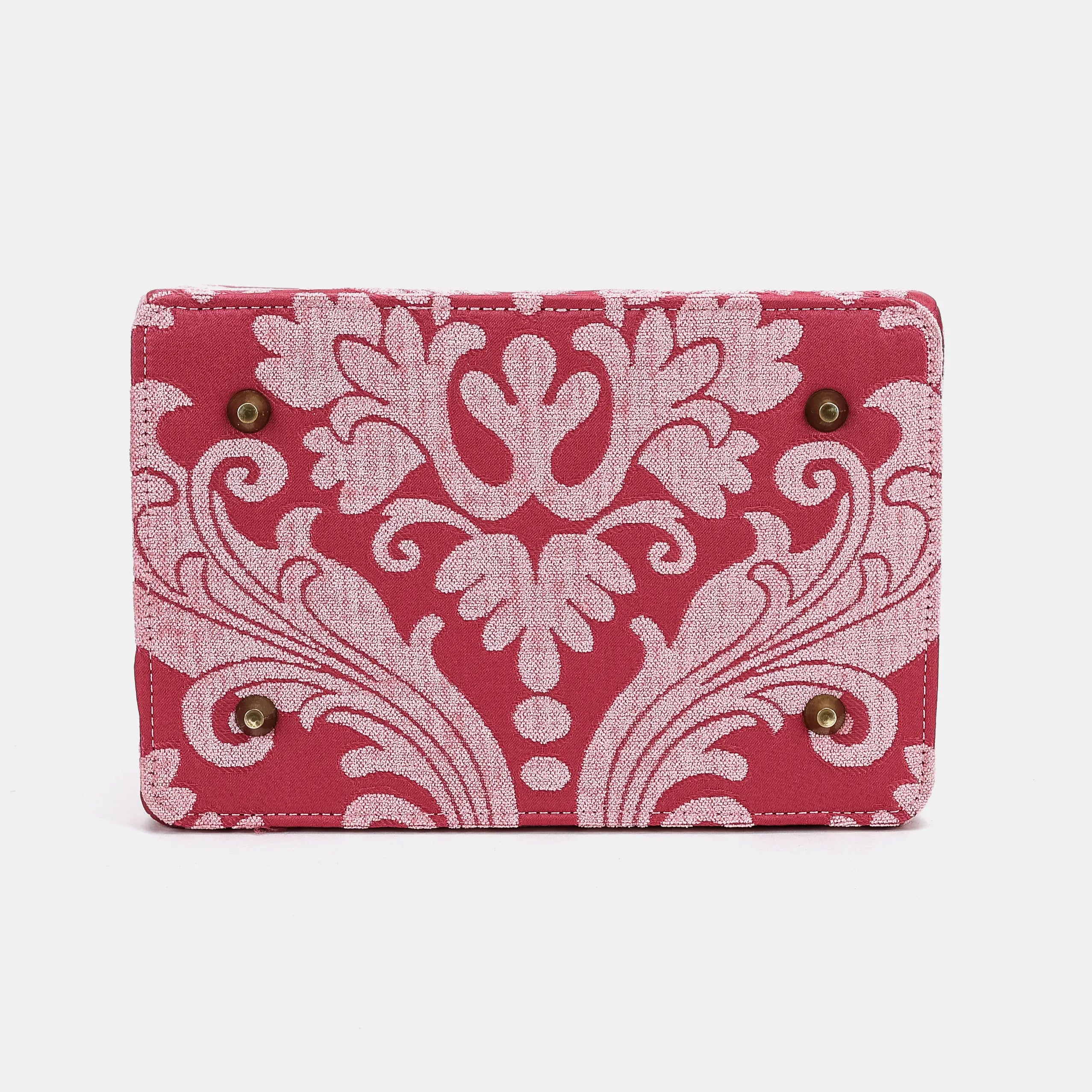 Queen Rose Pink Vivienne Carpet Purse Gladstone Bag of America bottom