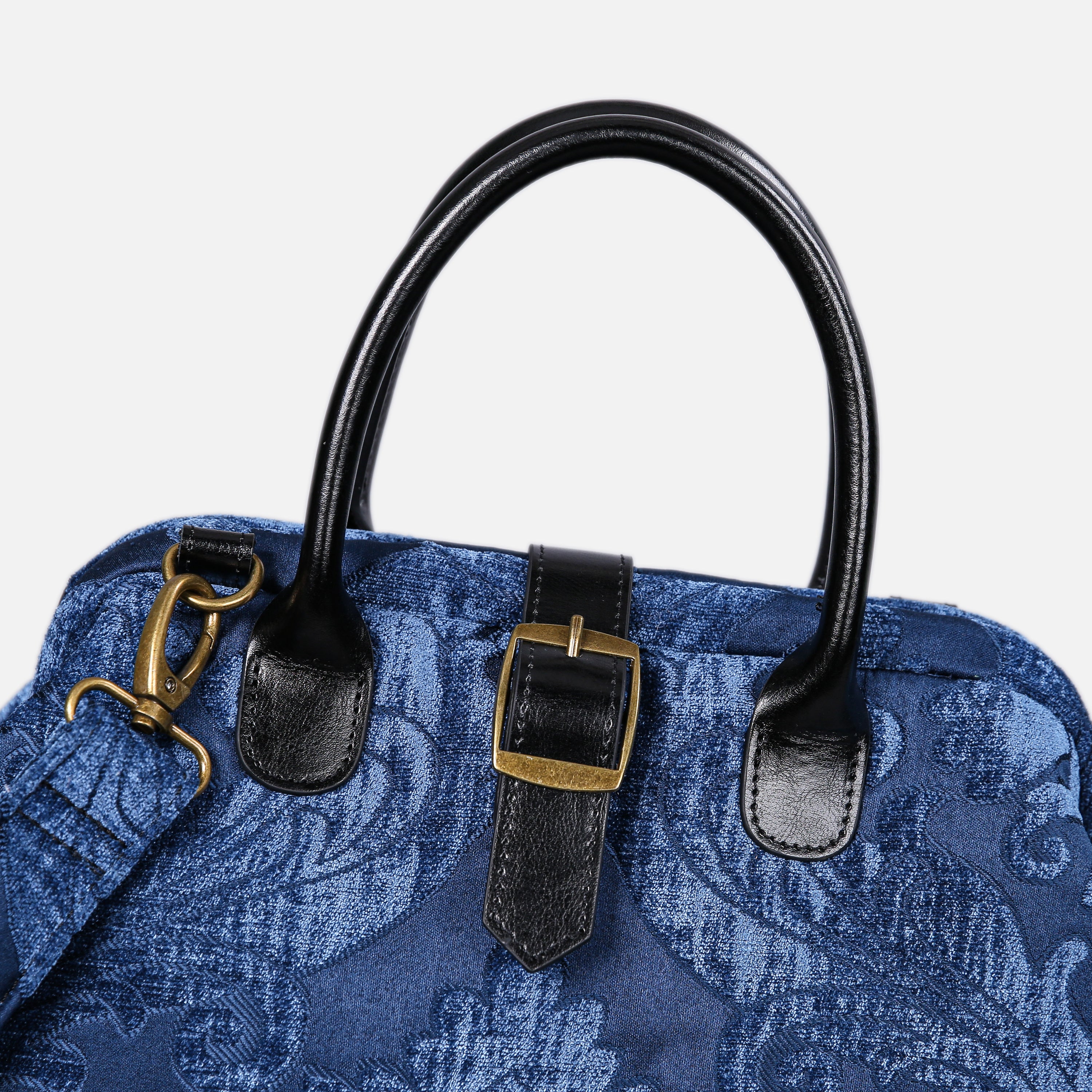 Queen Royal Blue Carpet Handbag Purse carpet bag MCW Handmade of America buckle