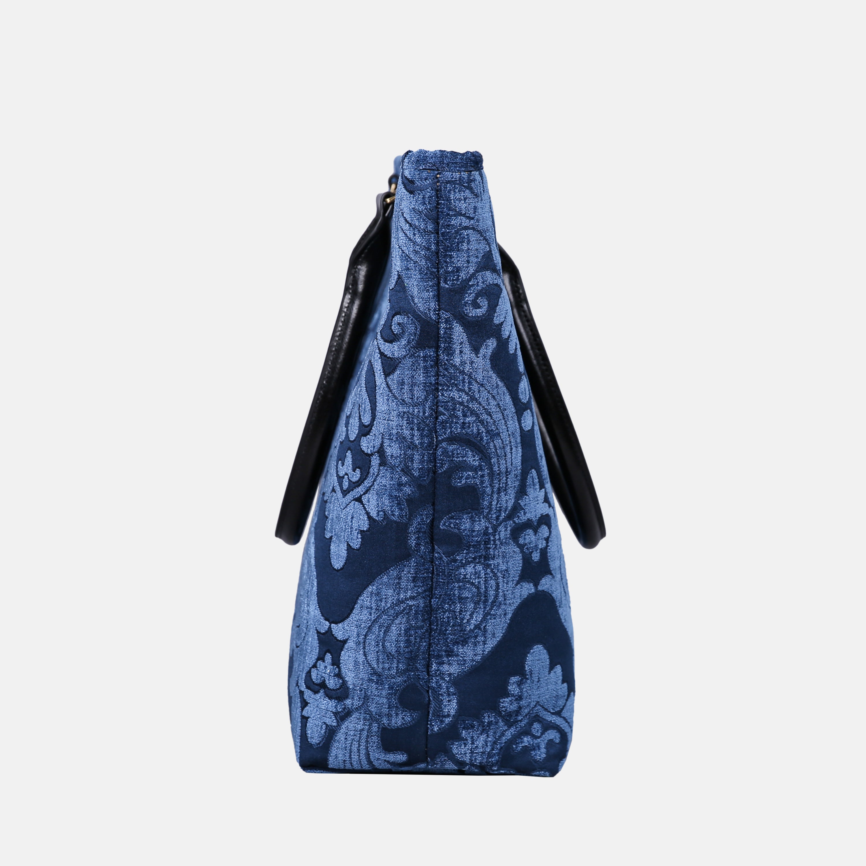 Queen Royal Blue Carpet Tote Shopper carpet bag of America side