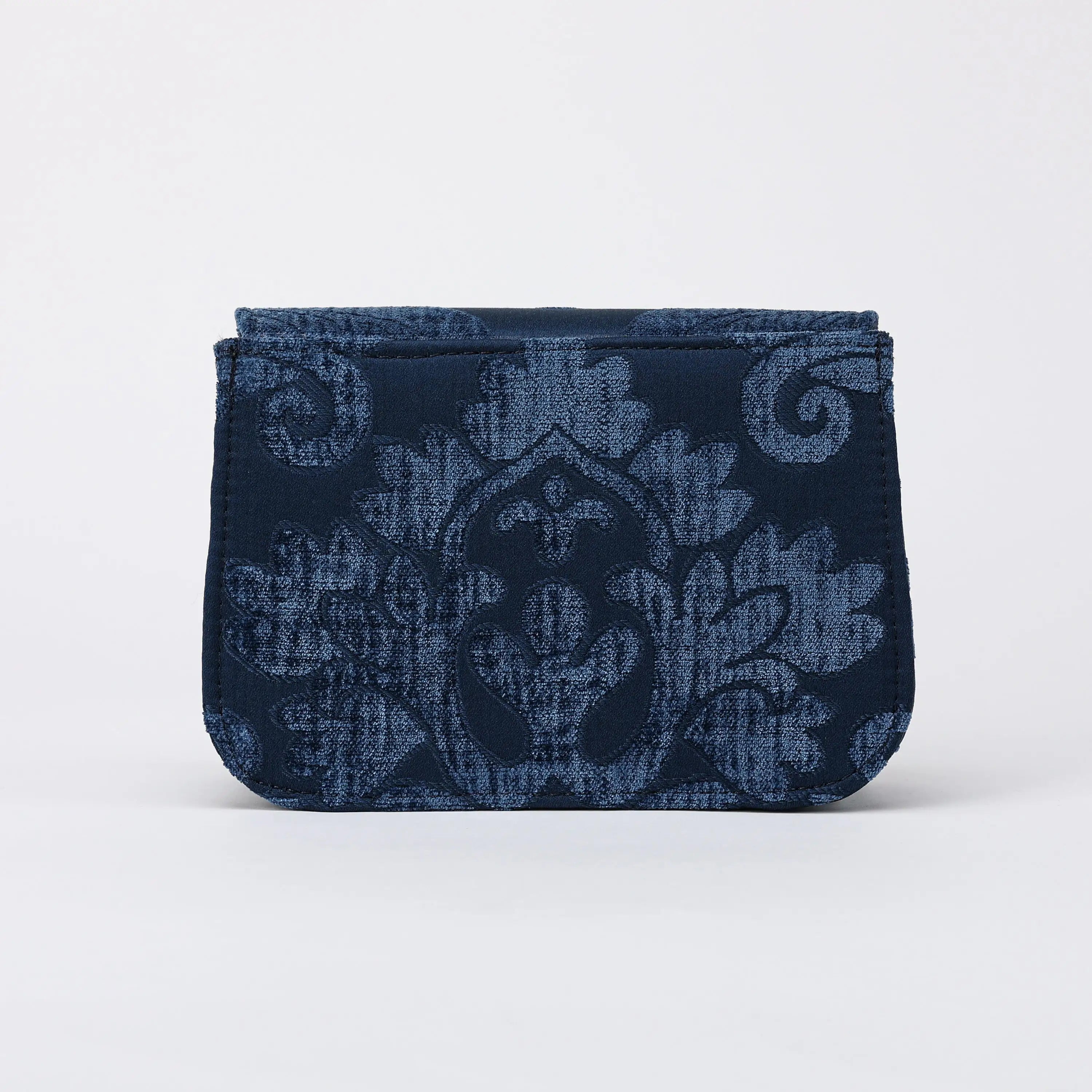 Queen Royal Blue Flap Crossbody Bag carpet bag of America back