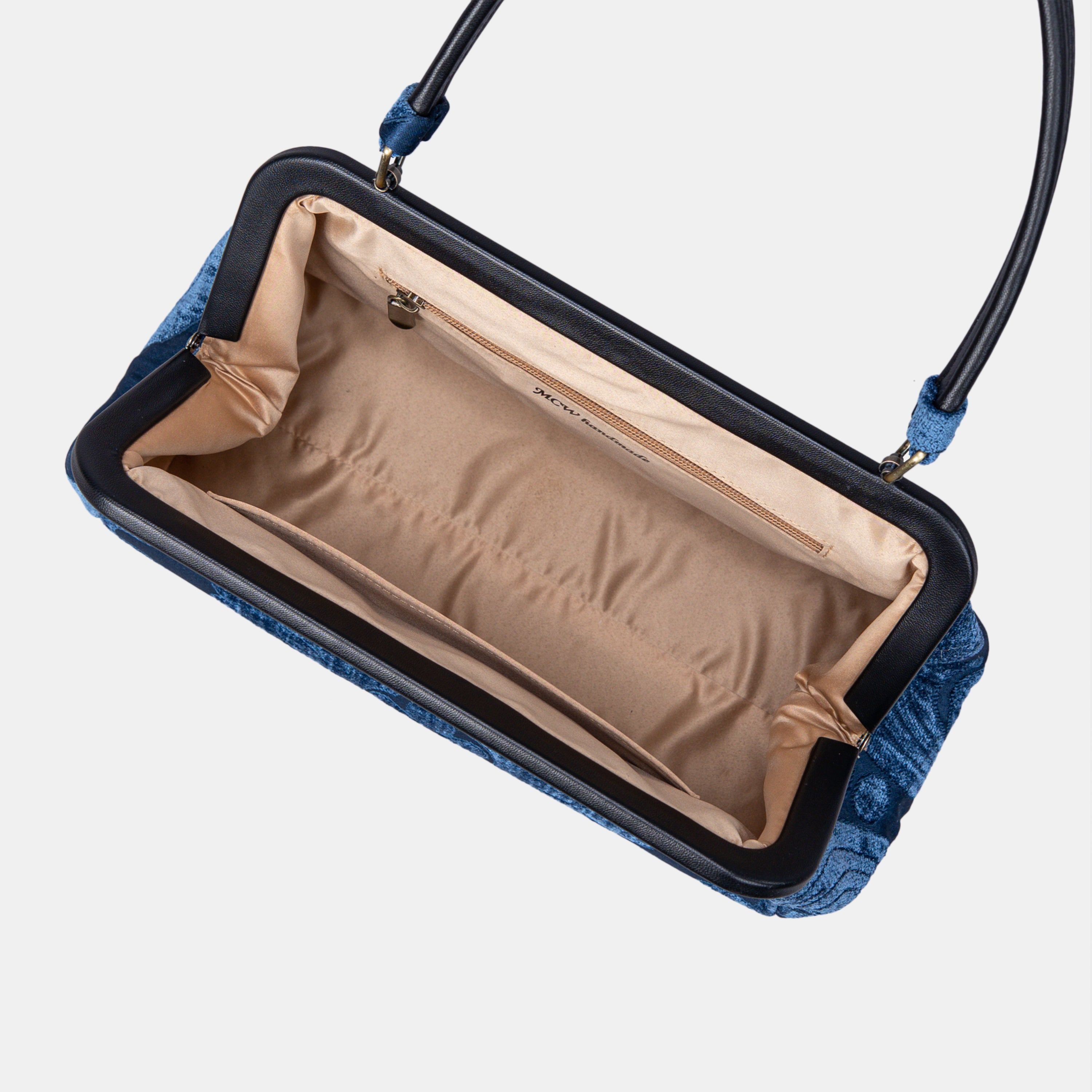 Queen Royal Blue Shoulder Bag inside