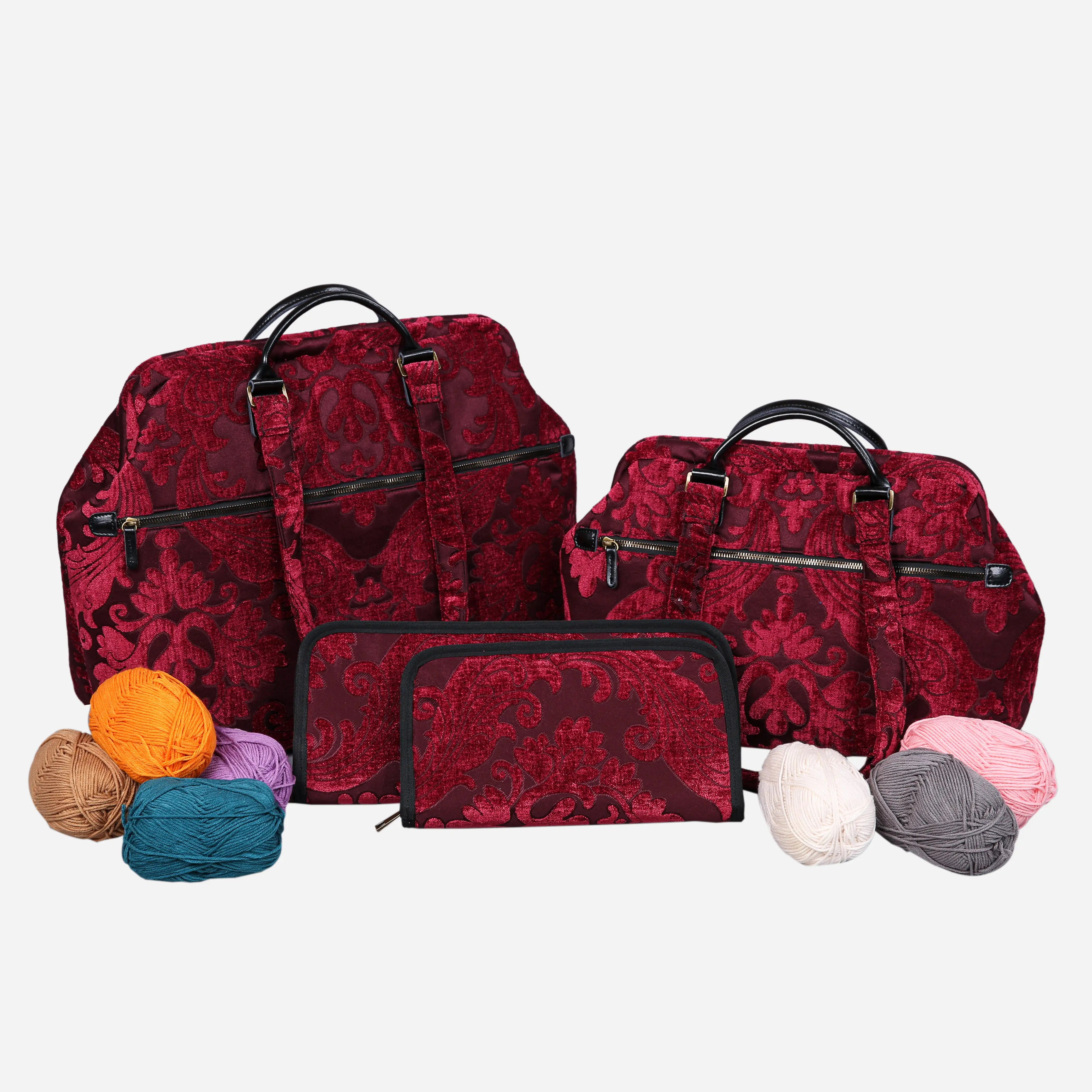 Queen Wine Knitting Project Bag of America-set