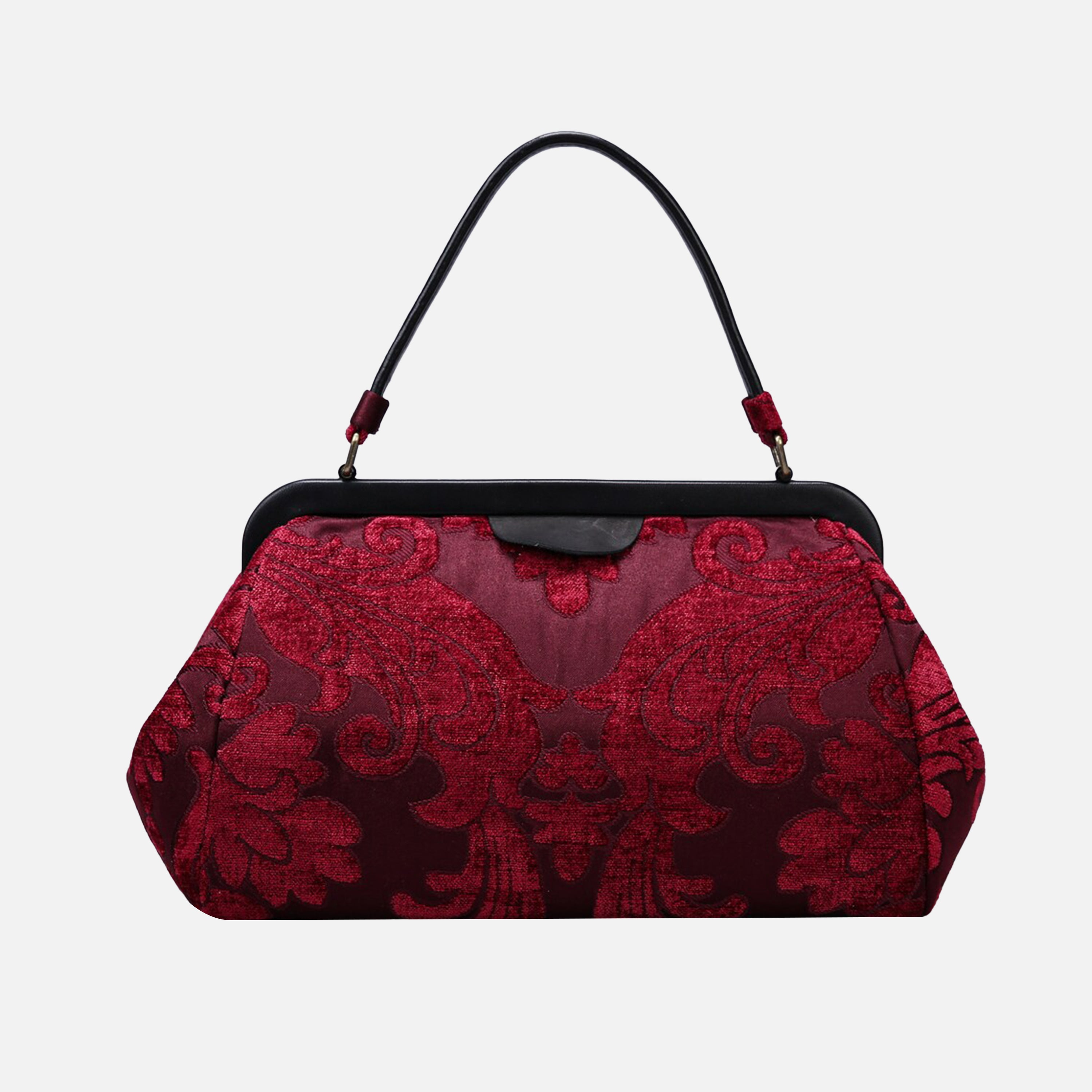 Queen Wine Top Handle Purse carpet bag of America overview