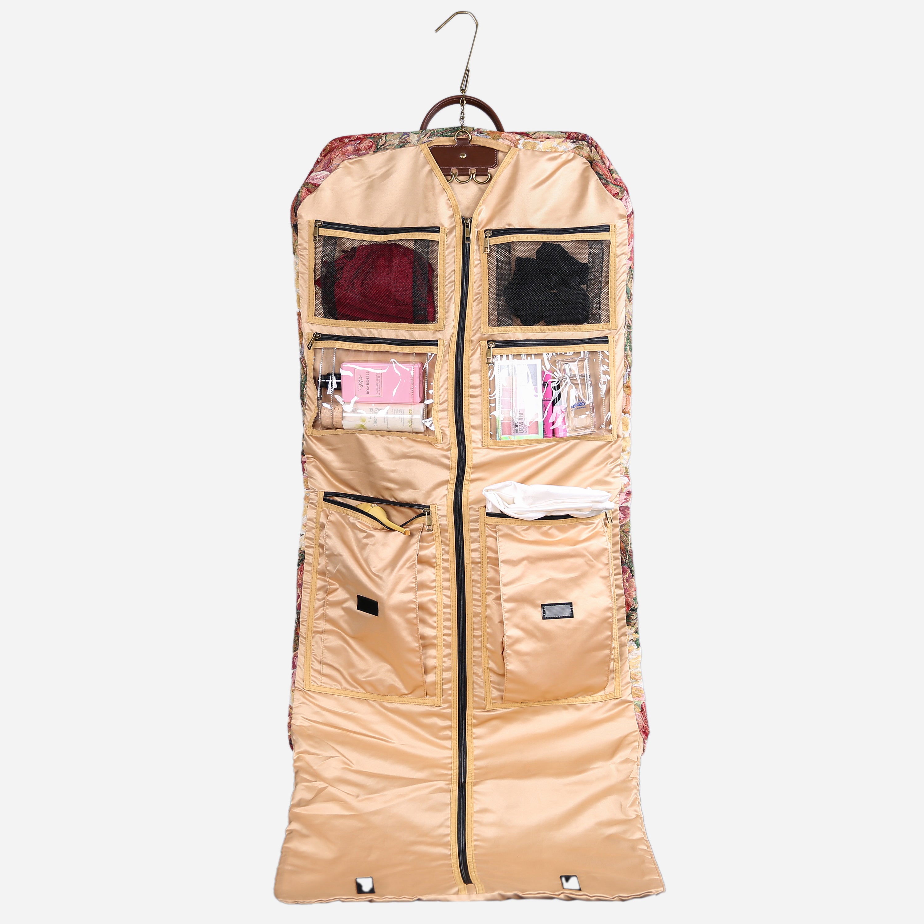 Rose Bush Carpet Garment Bag carpet bag of America unfold