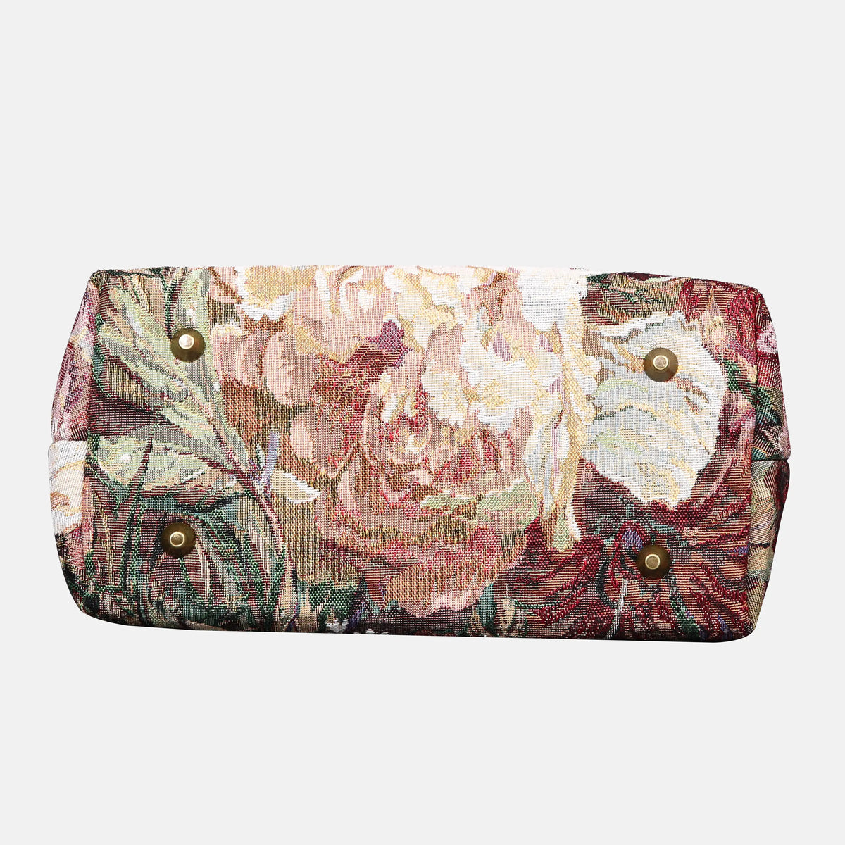 Rose Bush Carpet Satchel carpet bag MCW Handmade of America bottom