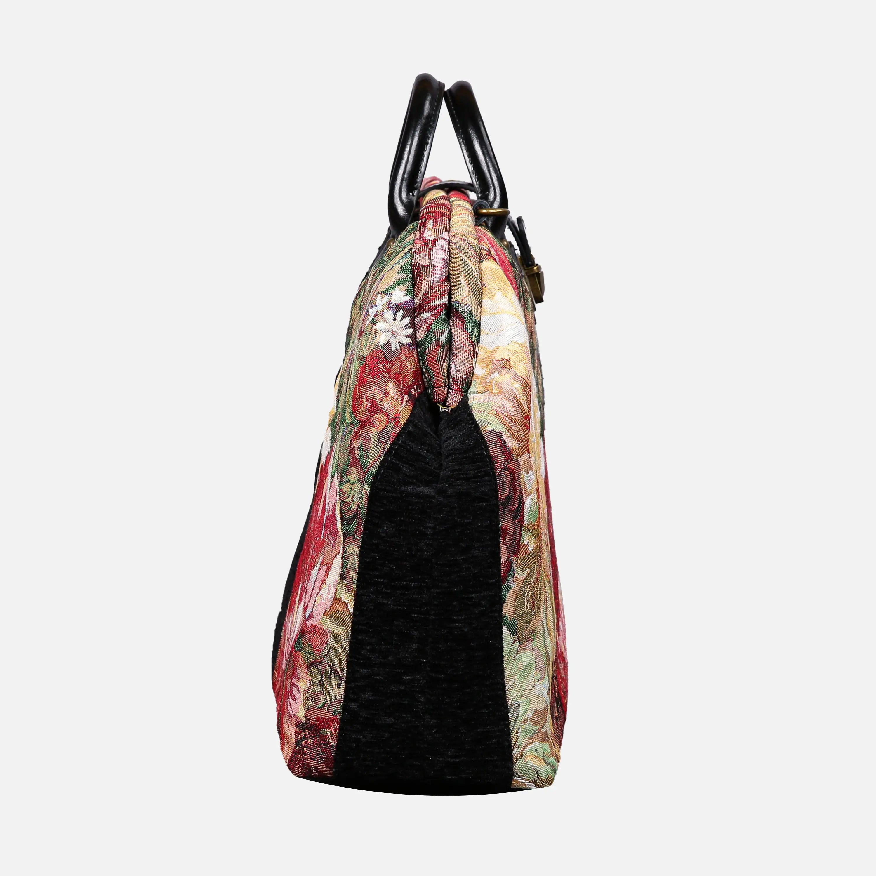Rose Bush Laptop Work Bag carpet bag of America side