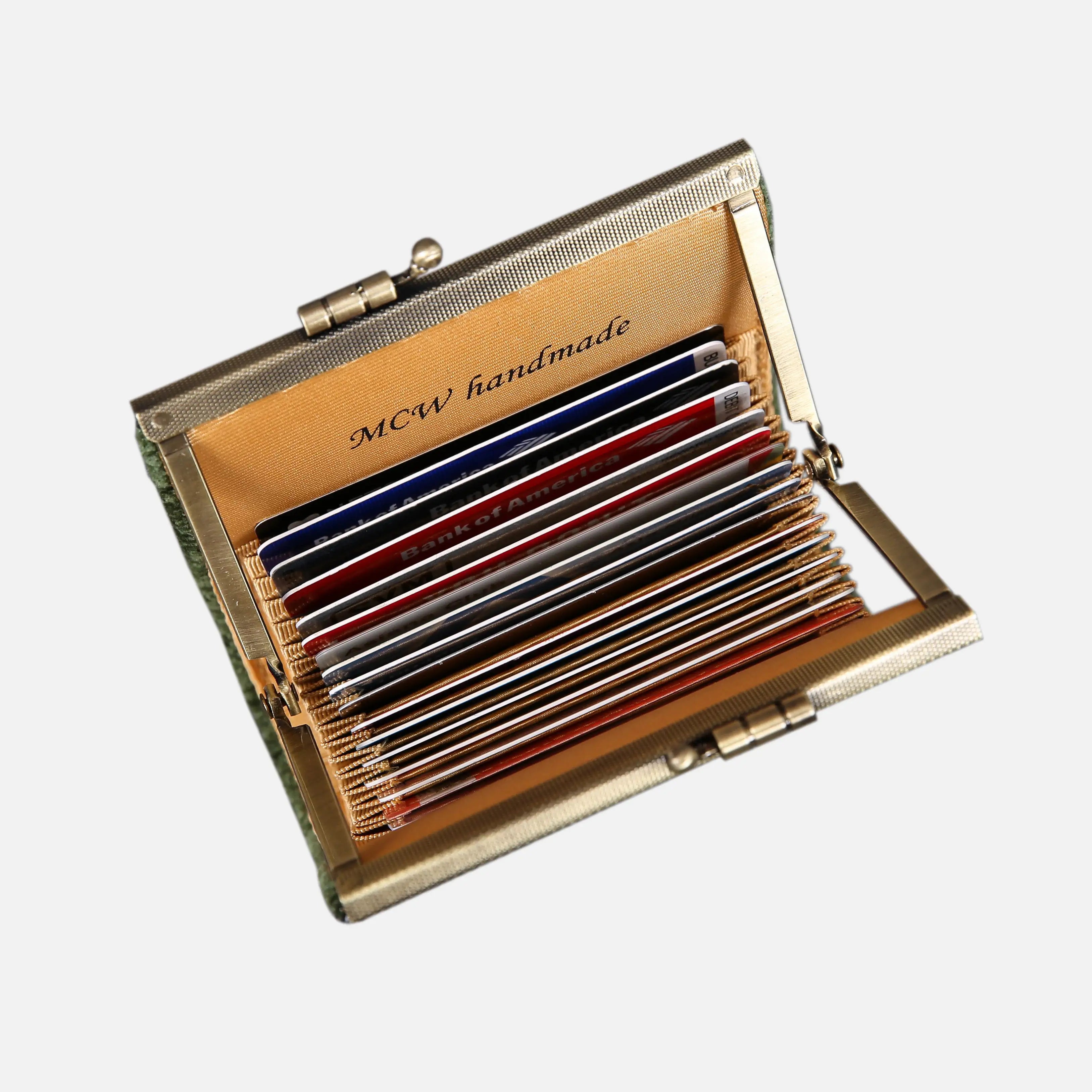 Rose Trail Green Card Wallet of America 17 slots in use