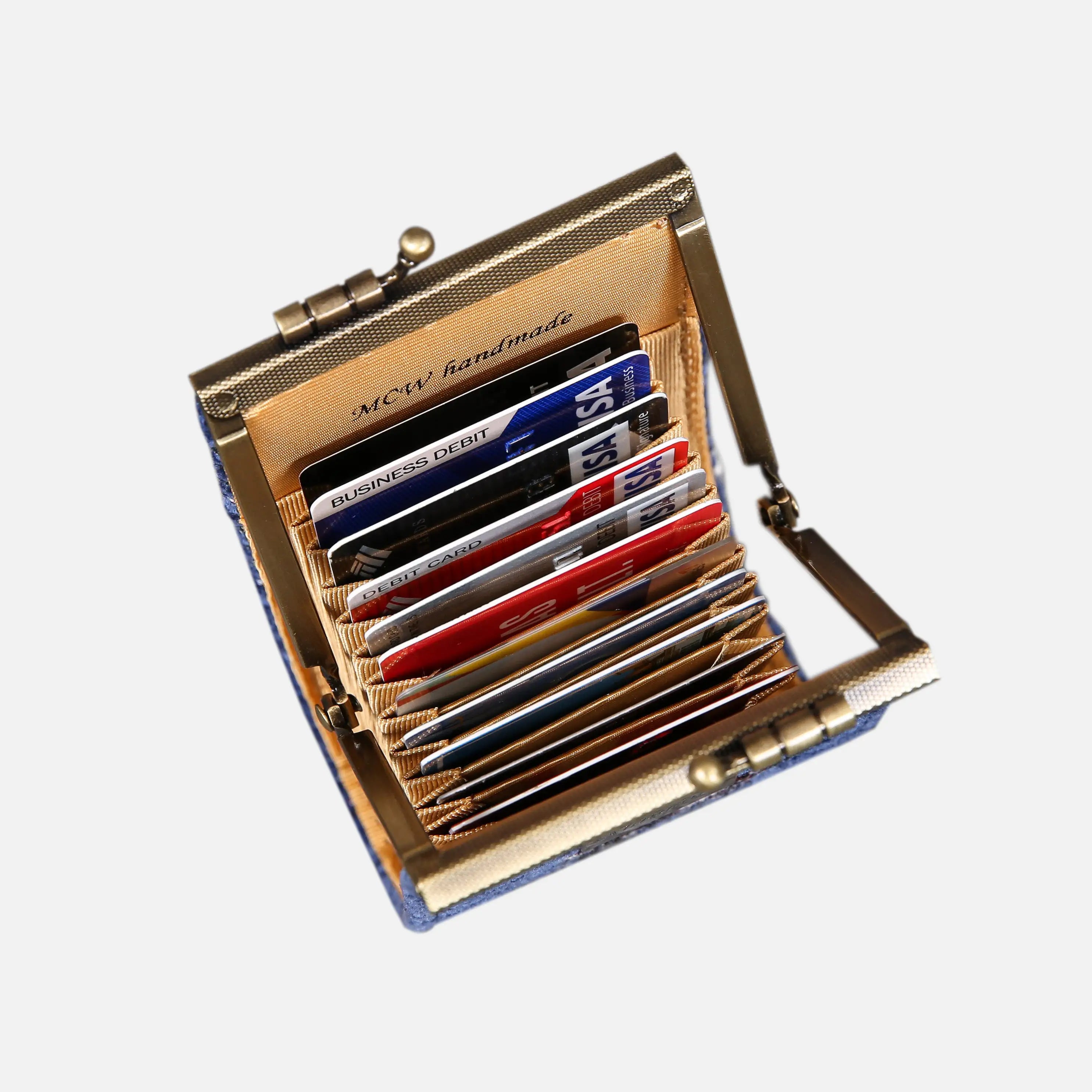 Rose Trail Blue Card Wallet of America 11 slots in use