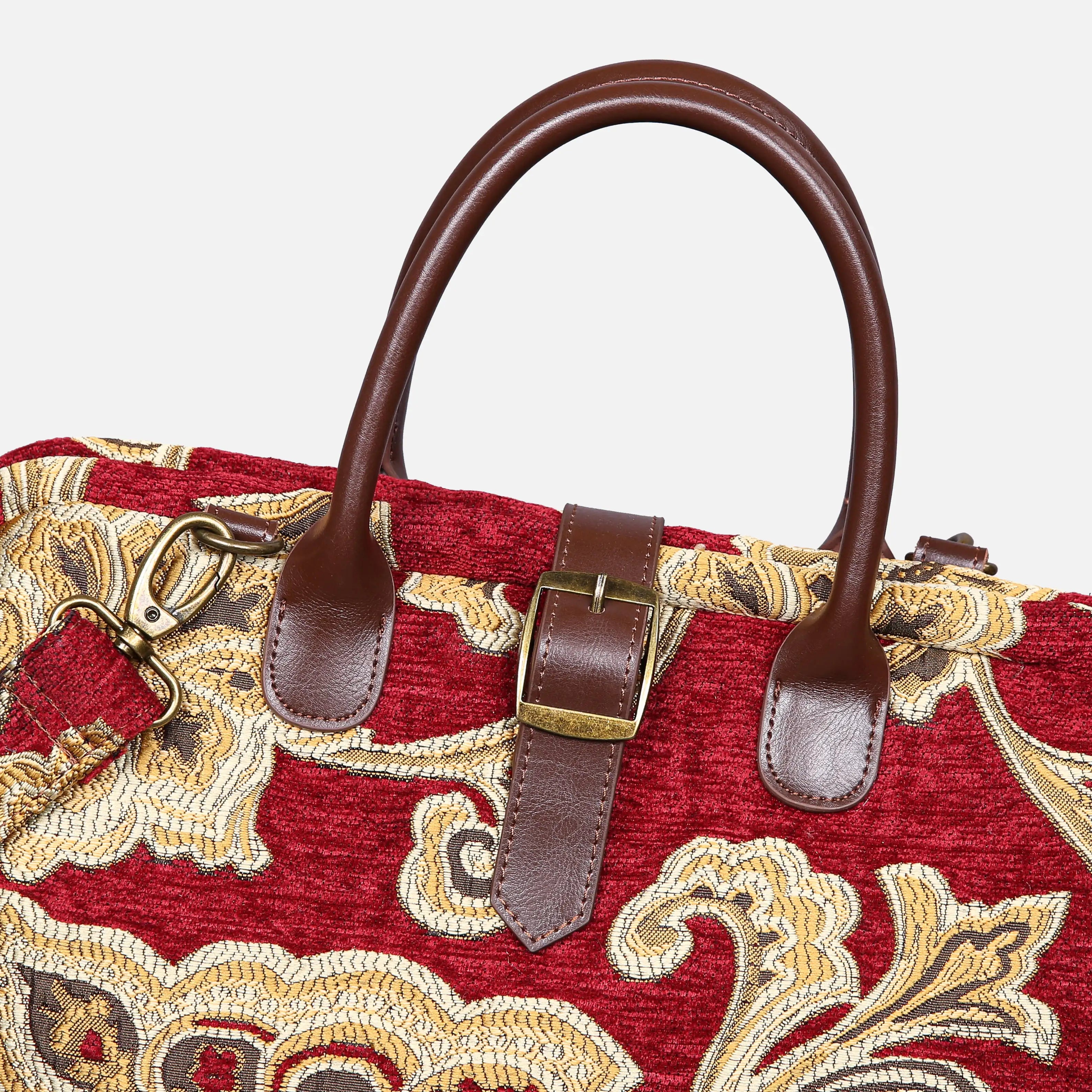 Sagredo Gold Mary Poppins Weekender Carpetbag of America buckle