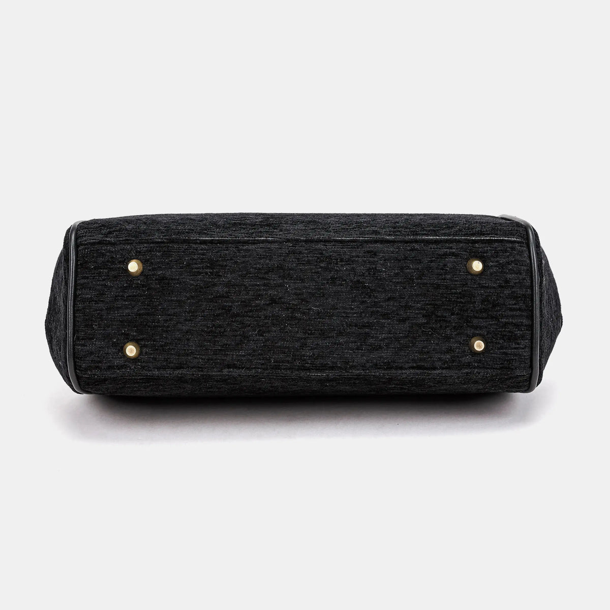 Solid Black | Alma Shoulder Carpet Bag of America bottom