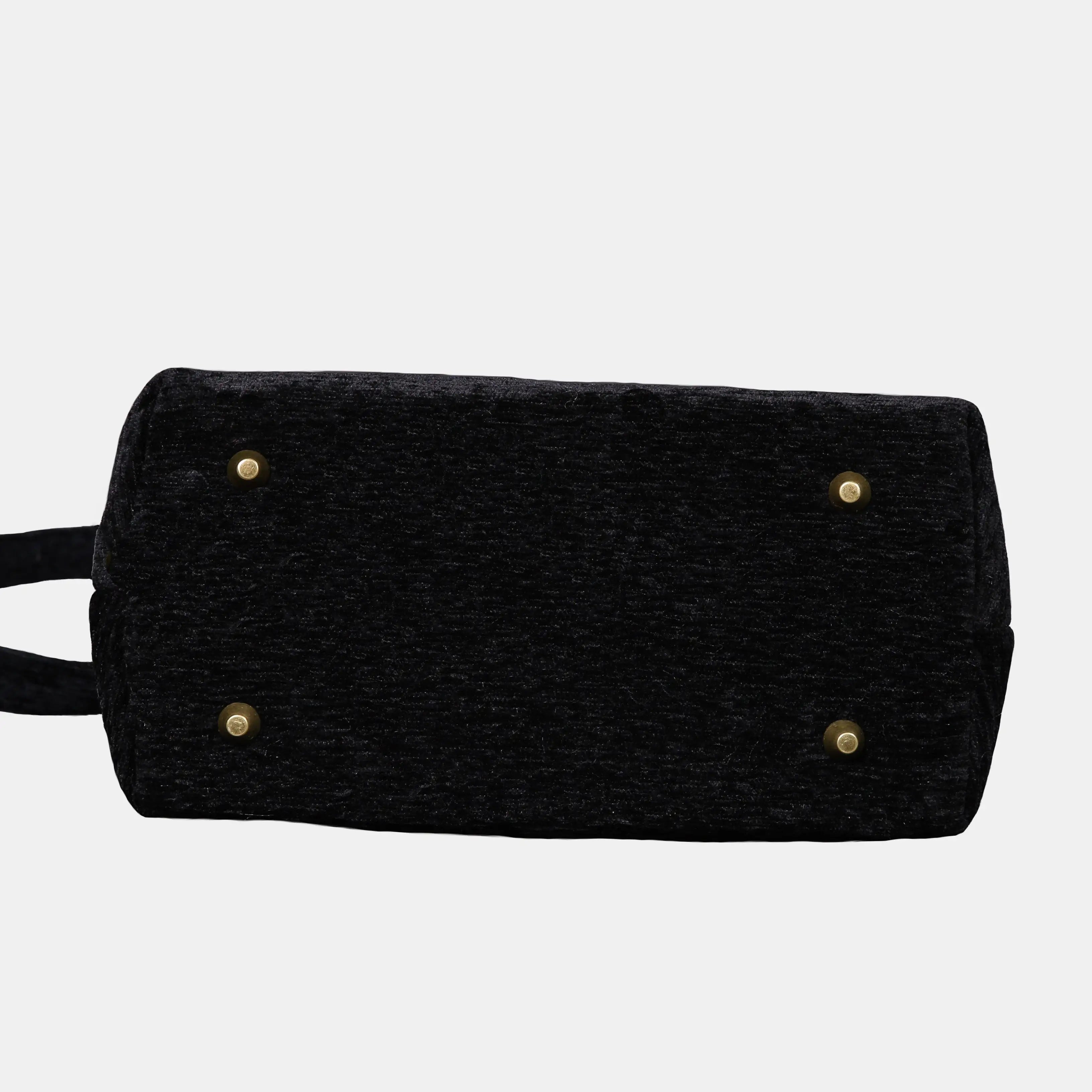 Solid Black Carpet Satchel of America bottom