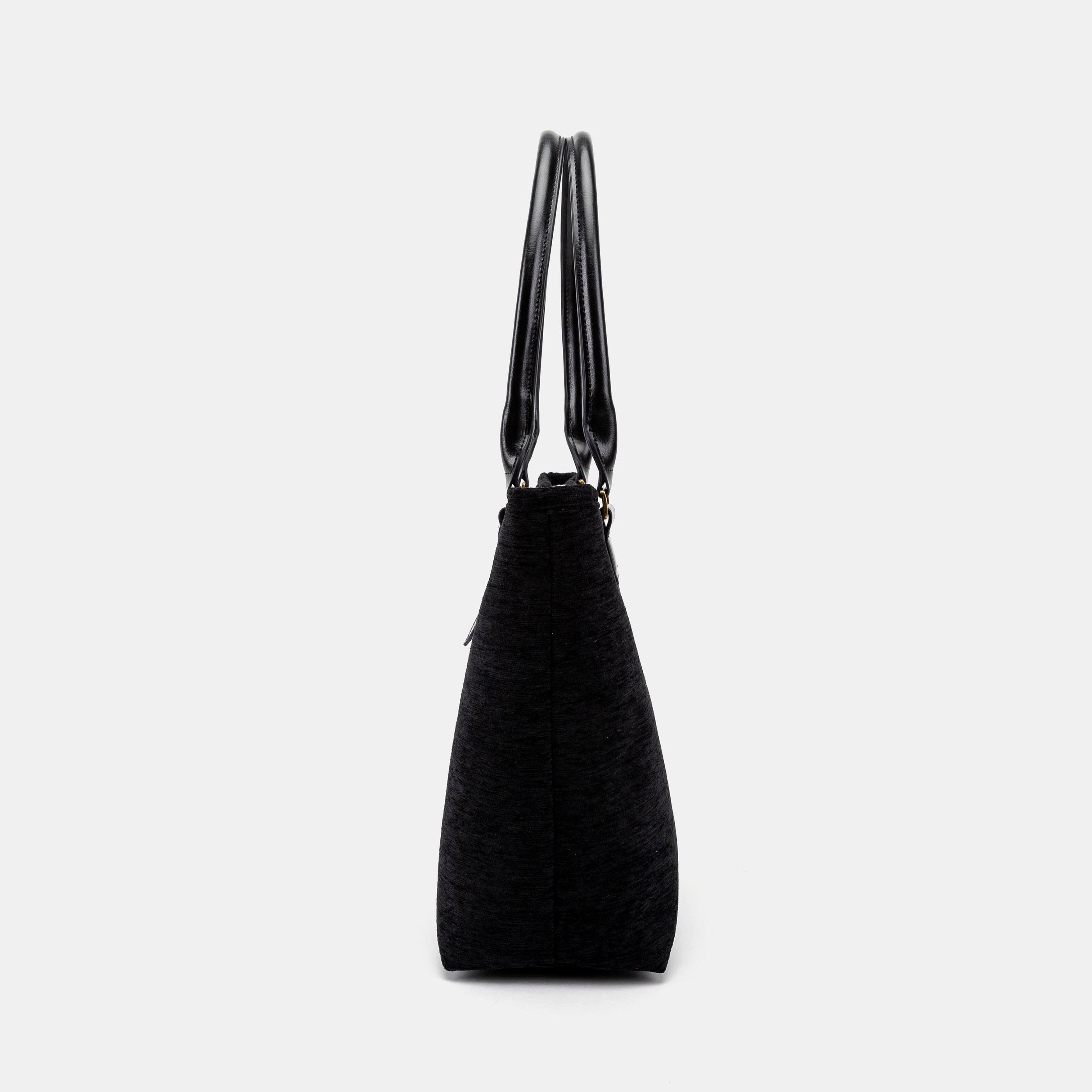 Solid Black Everyday Tote Bag of America side