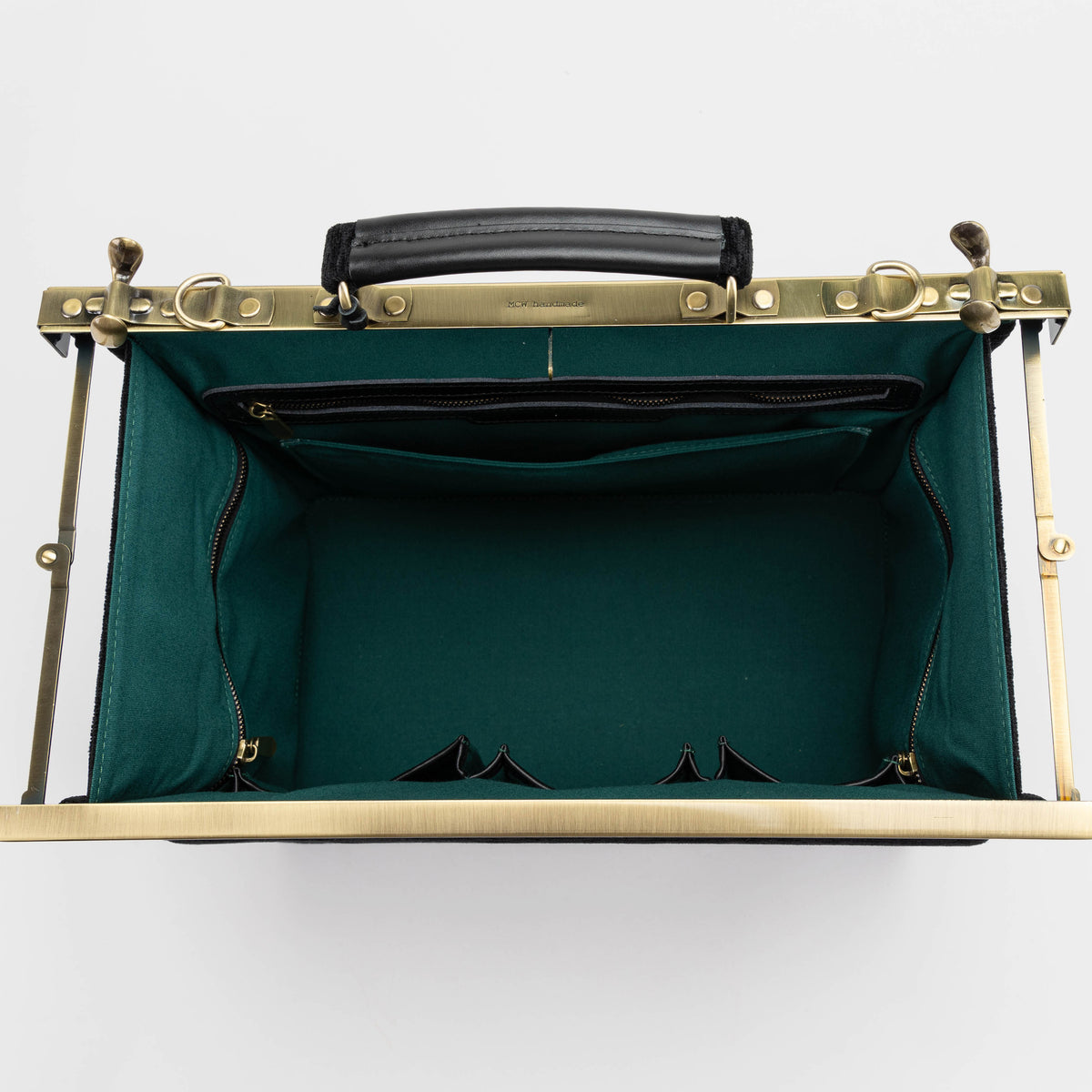 Solid Black Genevieve Carpet Gladstone Bag of America inside