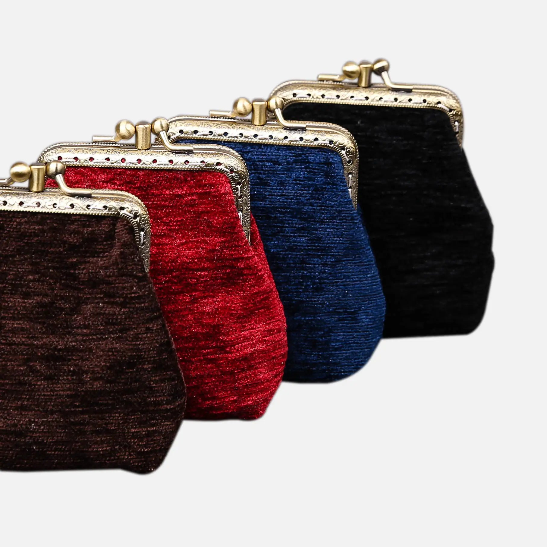 Solid Color Series Double Kiss Clasp Coin Purse of America group photo-5