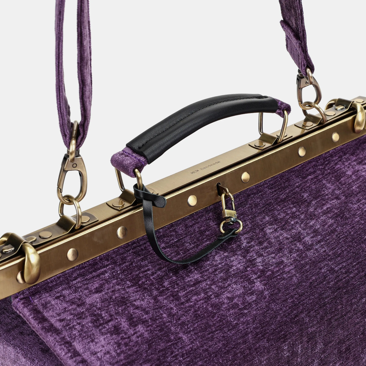 Solid Purple Genevieve Carpet Gladstone Bag of America handle