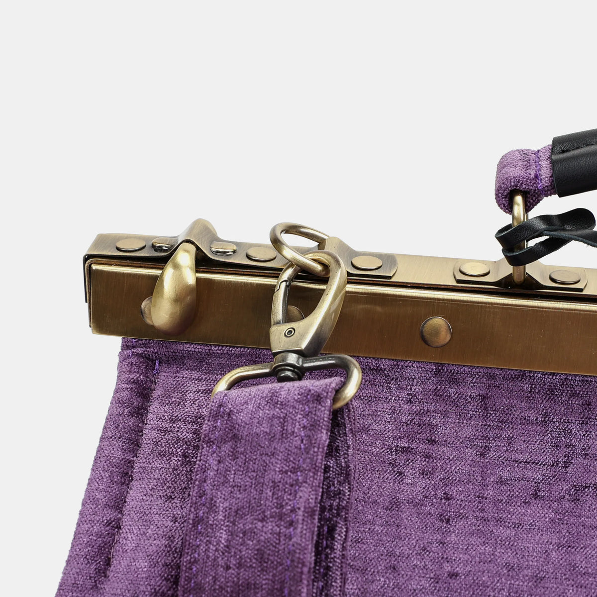 Solid Purple Genevieve Carpet Gladstone Bag of America clasp