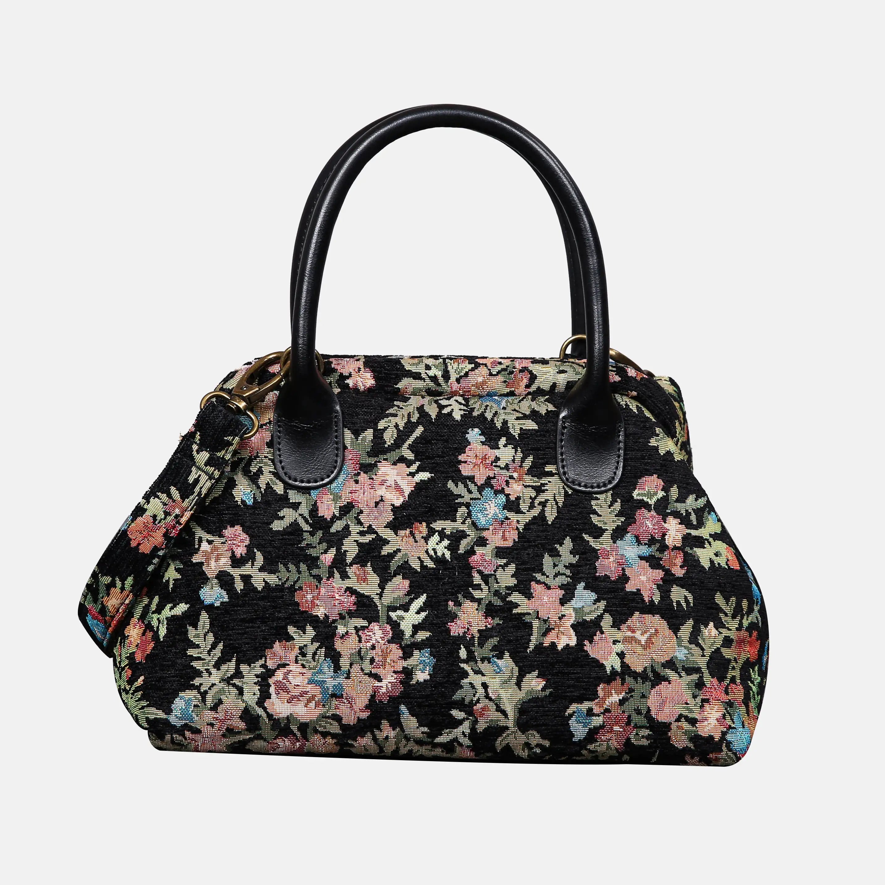 Spring Valley Black Carpet Satchel carpet bag MCW Handmade of America main